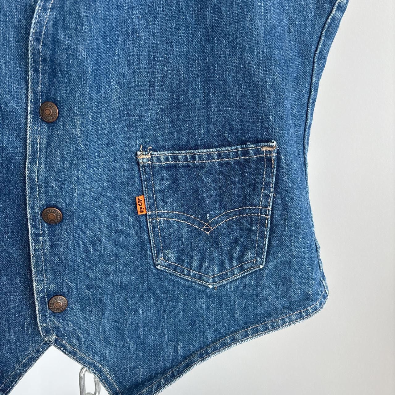 Levi's Vintage Clothing True Vintage 70s Denim Levi’s Vest Western Orange Tab Medium Size M / US 6-8 / IT 42-44 - 2 Thumbnail
