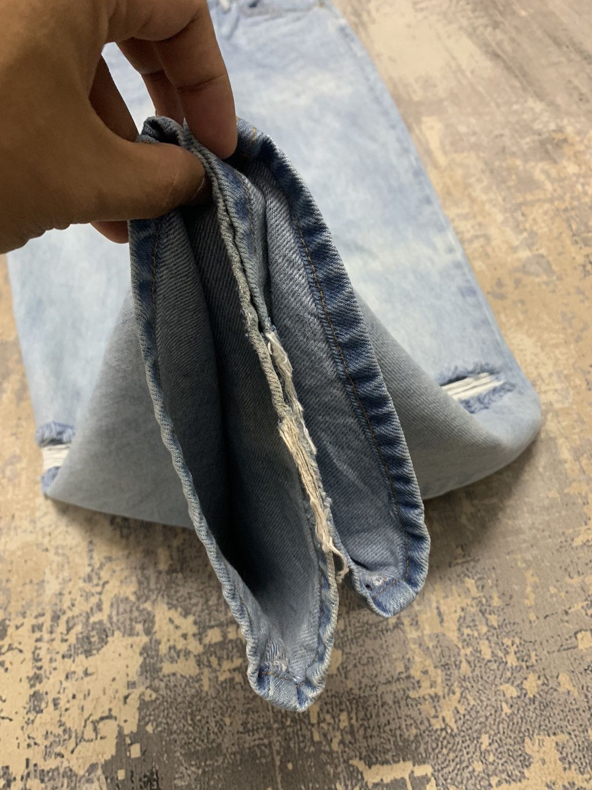 Hysteric Glamour Japanese Brand Distressed Denim High Rise Faded Blue Jeans Size US 30 / EU 46 - 9 Thumbnail