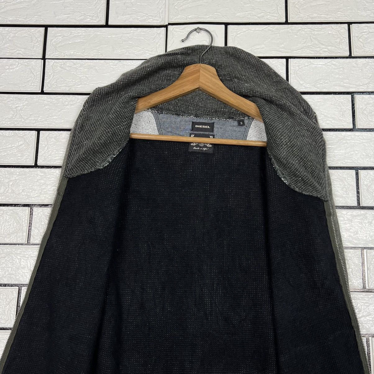 Diesel DIESEL Waffle Pattern Stand Collar Sweater Jacket #4082-C186 Size US S / EU 44-46 / 1 - 12 Thumbnail