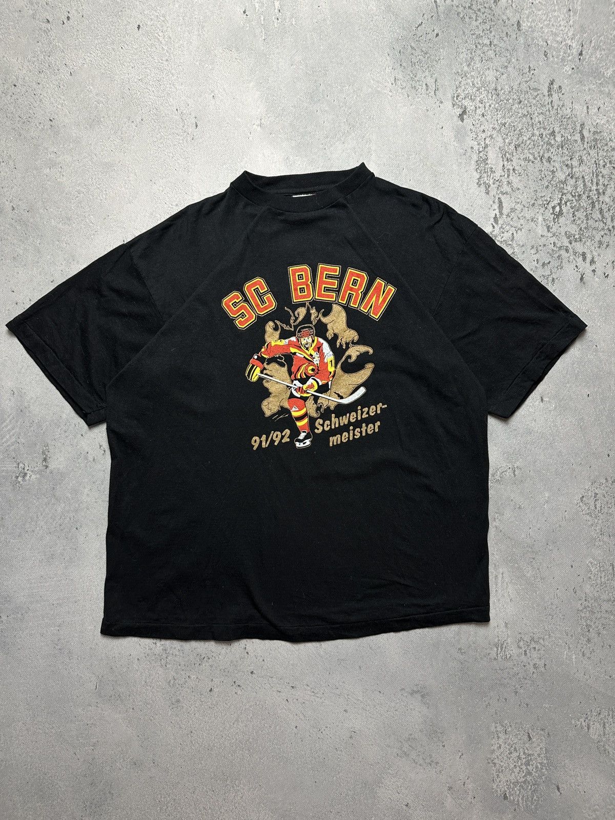 NHL SC Bern 1991/1992 Ice Hockey Jersey Shirt Maillot Trikot Tee Size US L / EU 52-54 / 3 - 1 Thumbnail