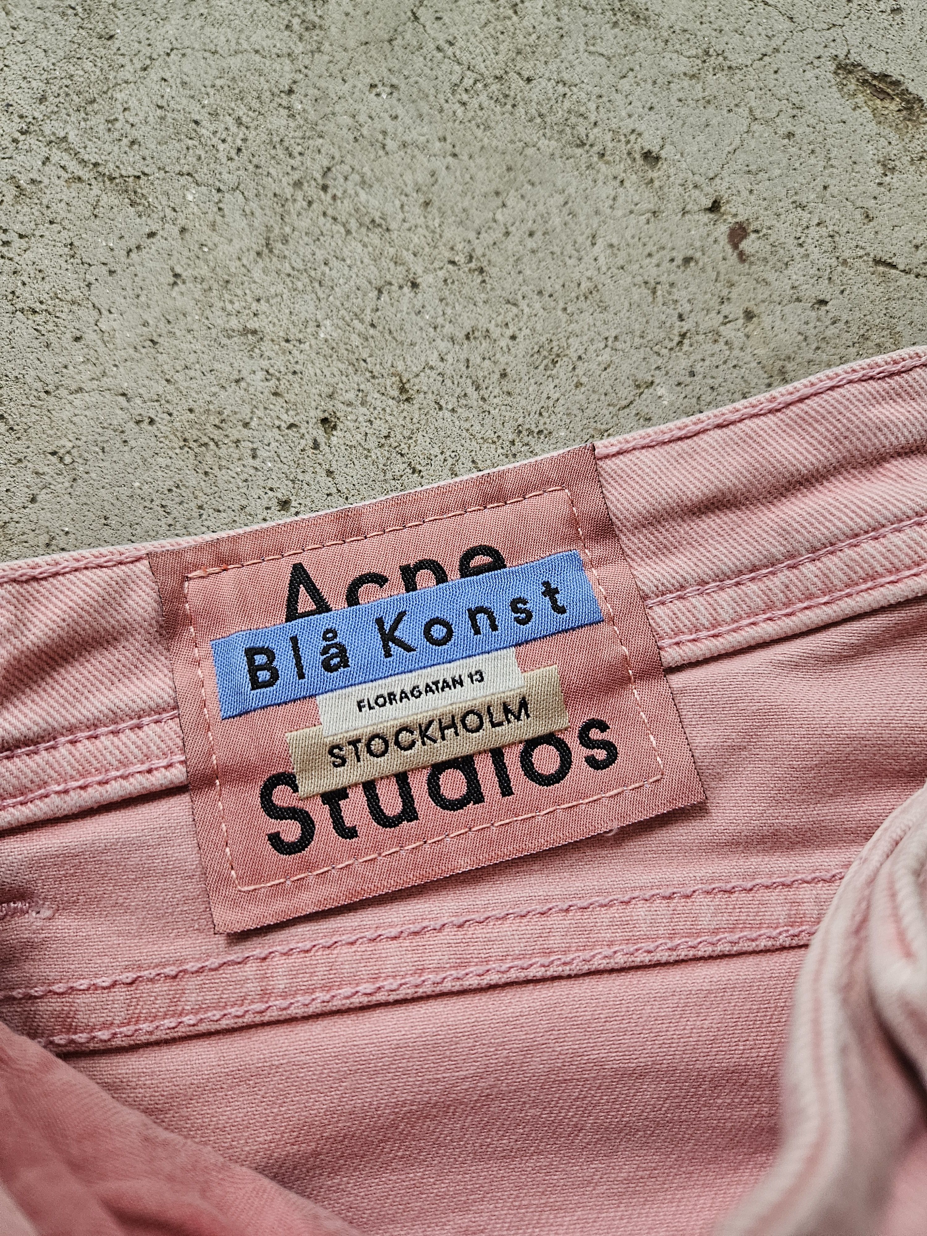 Acne Studios Blå Konst Peg Milk Pink Straight Leg Denim Jeans Size US 26 / EU 42 - 10 Thumbnail