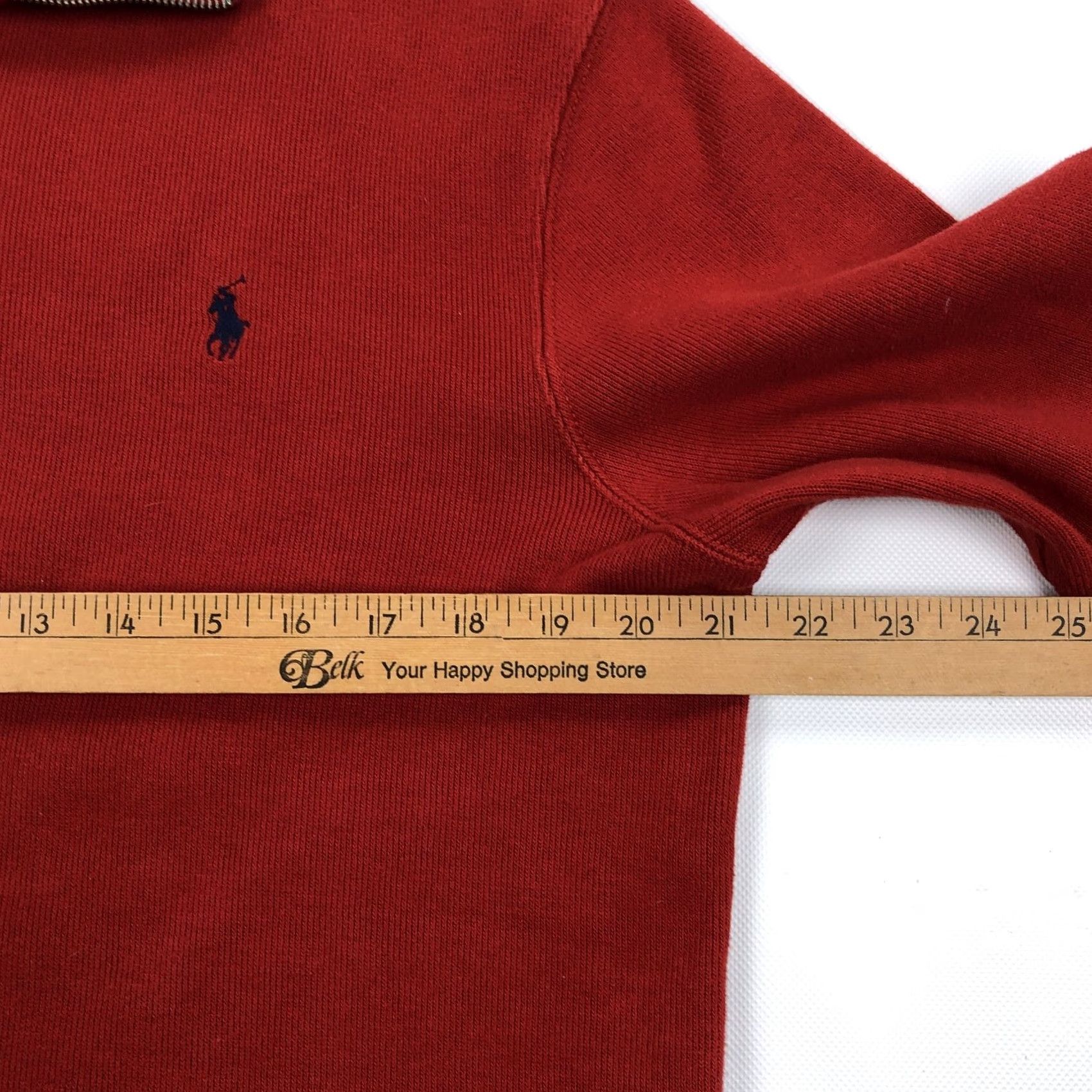 Polo Ralph Lauren Polo Ralph Lauren Men Red 1/4 Zip Pullover Sweater Cotton Size M Medium Size US M / EU 48-50 / 2 - 6 Thumbnail