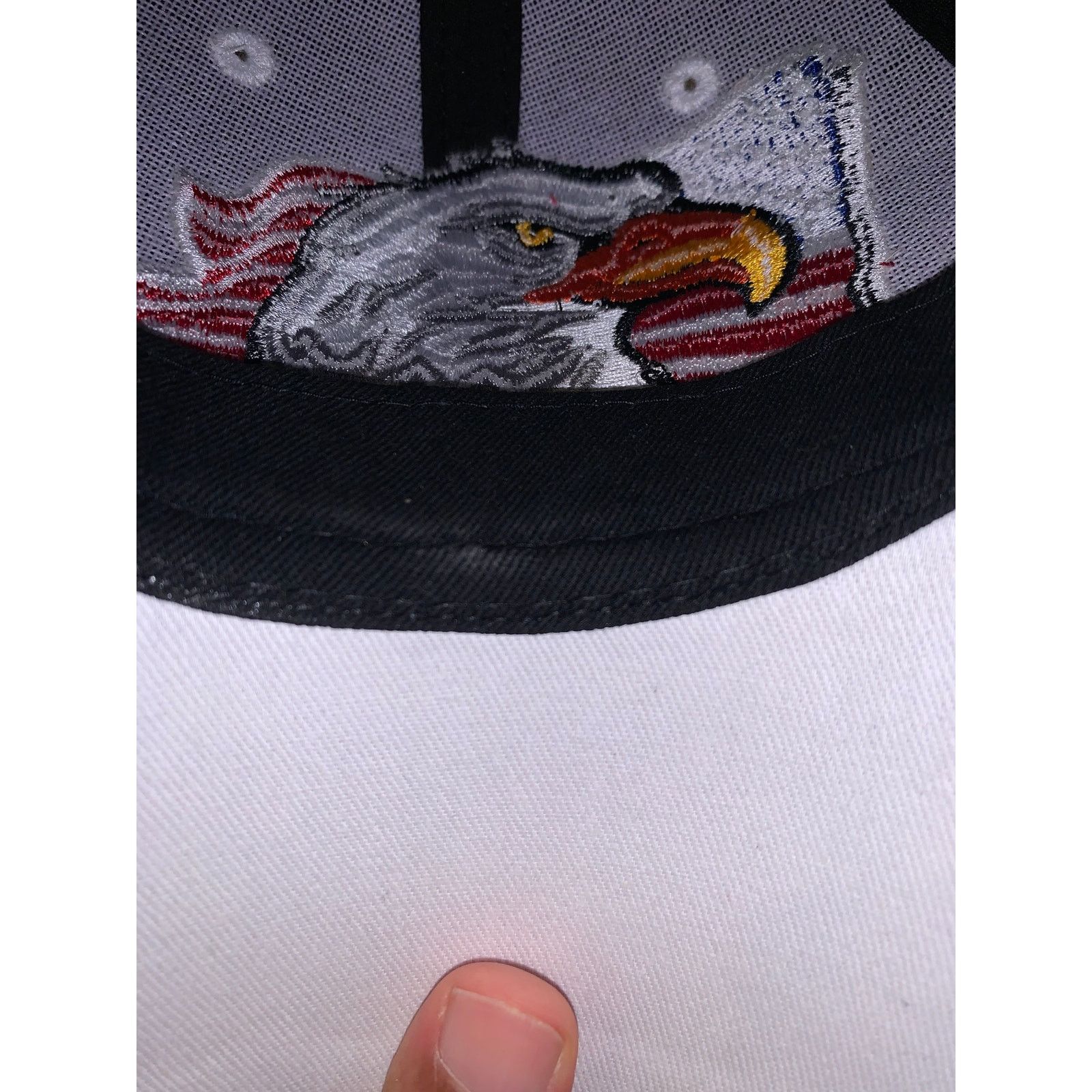 Other Washington DC Eagle American Flag Hat Adjustable Black White Size ONE SIZE - 7 Thumbnail