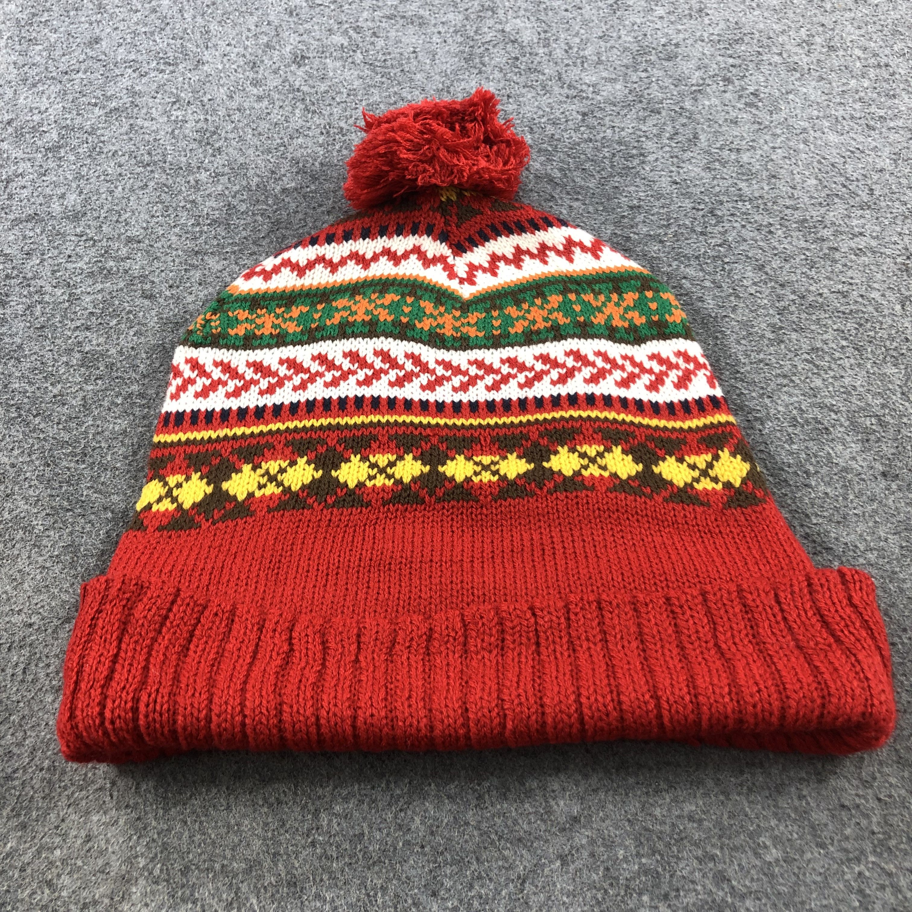 Vintage Unknown Fair Isle Bobble Beanie Snowcap Snow Hat B213 Size ONE SIZE - 4 Thumbnail