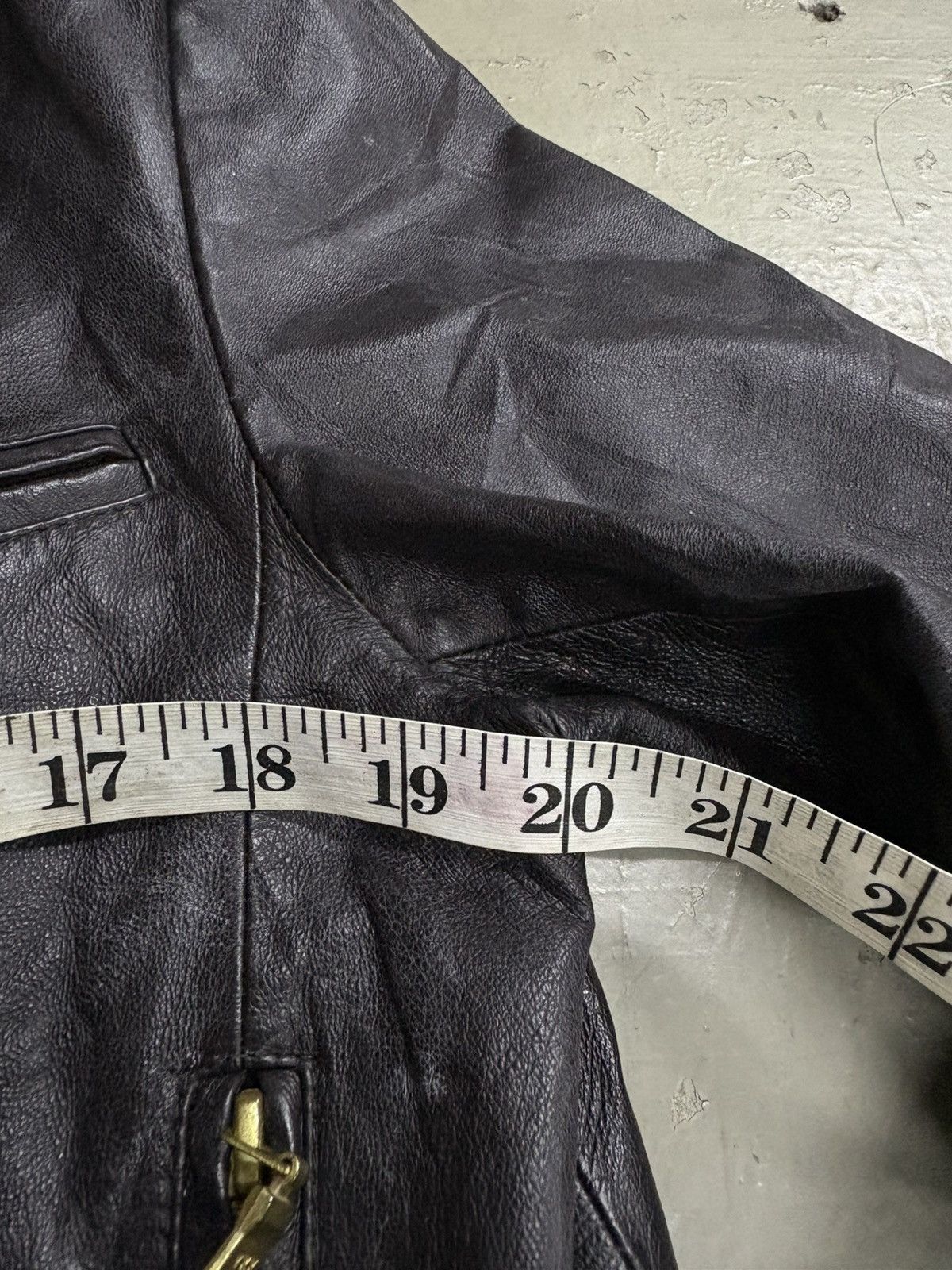 URBAN RESEARCH DOORS Vintage Urban Research Brown Patina Zipper Leather Jacket Size US M / EU 48-50 / 2 - 20 Thumbnail