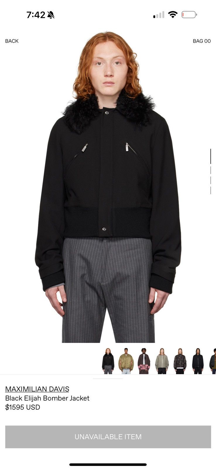 Maximilian Davis maximilian davis shearling collar elijah bomber jacket Size US M / EU 48-50 / 2 - 1 Thumbnail