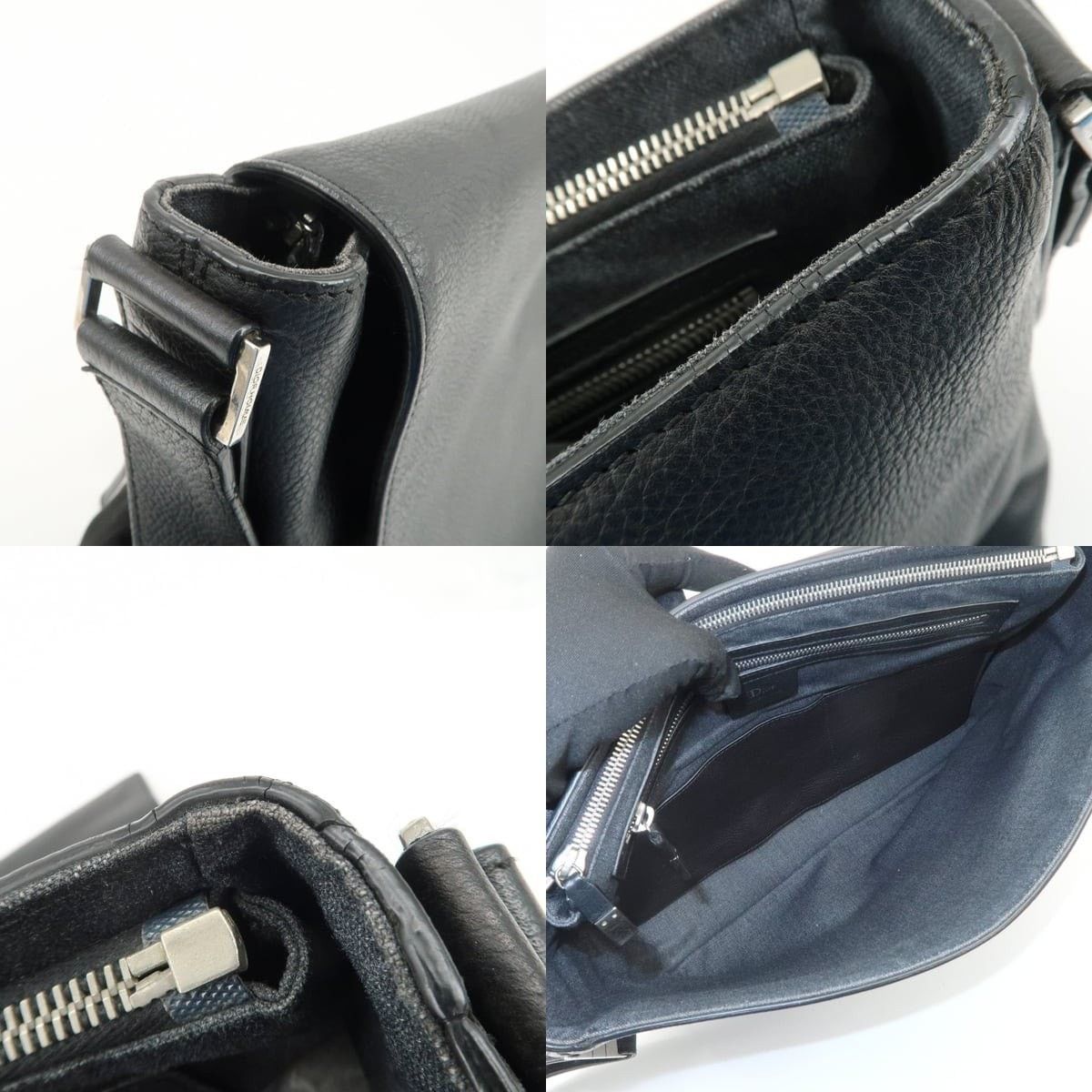 Christian Dior Monsieur Christian Dior Homme Calfskin Crossbody Bag Black Size ONE SIZE - 6 Thumbnail