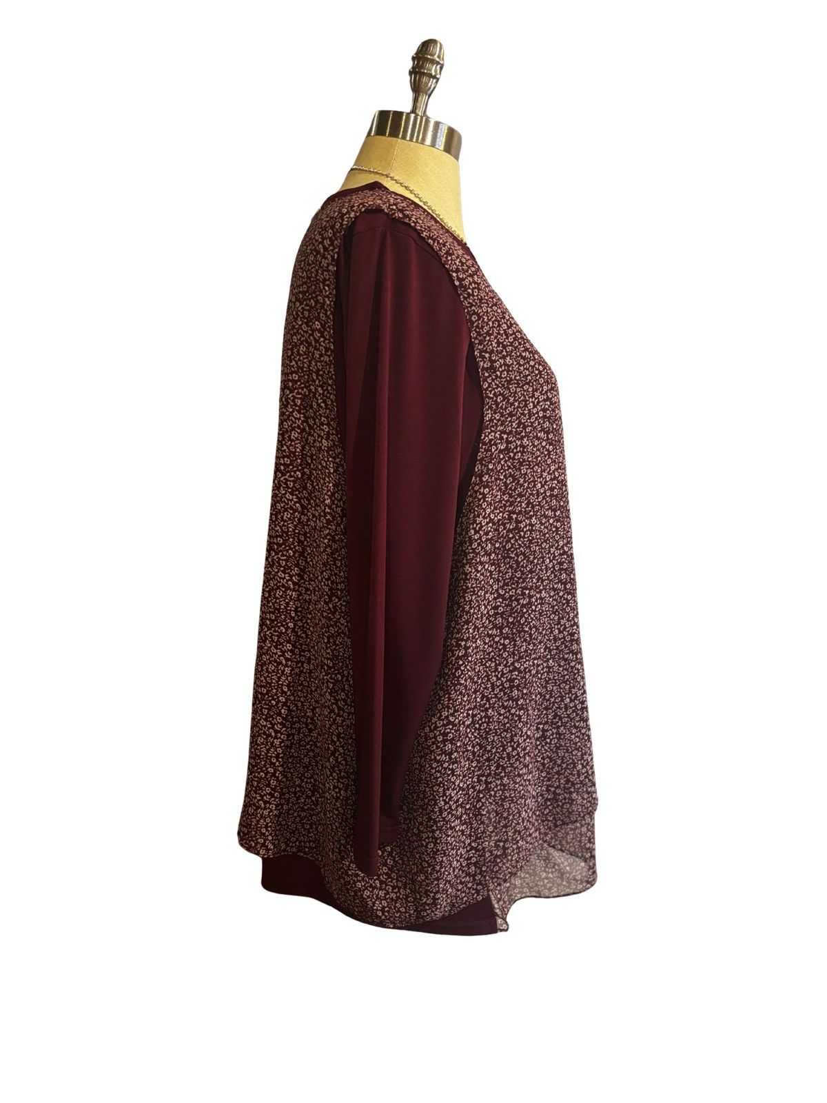 Other Burgundy layered Top.wt8107 Size XXL / US 16-18 / IT 52-54 - 7 Thumbnail