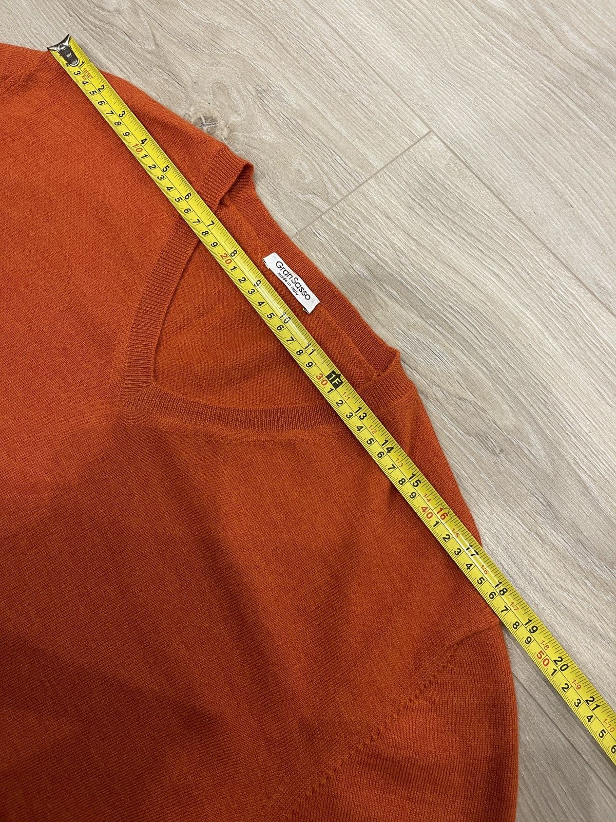 Gran Sasso Gran Sasso 100% Virgin Wool V-Neck Sweater / Pullover XL Size US XL / EU 56 / 4 - 10 Thumbnail