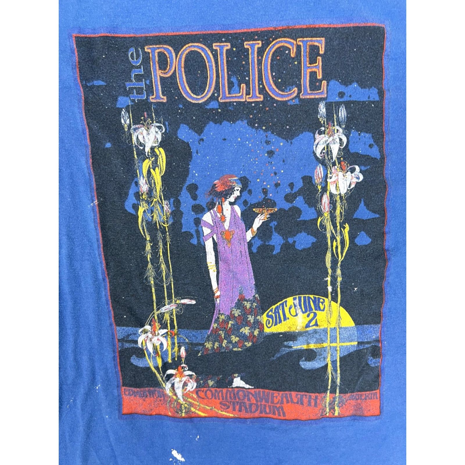 Vintage VINTAGE The Police T-Shirt Mens XL Blue Concert Rock Band Graphic Print Short Sleeve Crew Neck Casual Mens XL Blue Size US XL / EU 56 / 4 - 2 Thumbnail