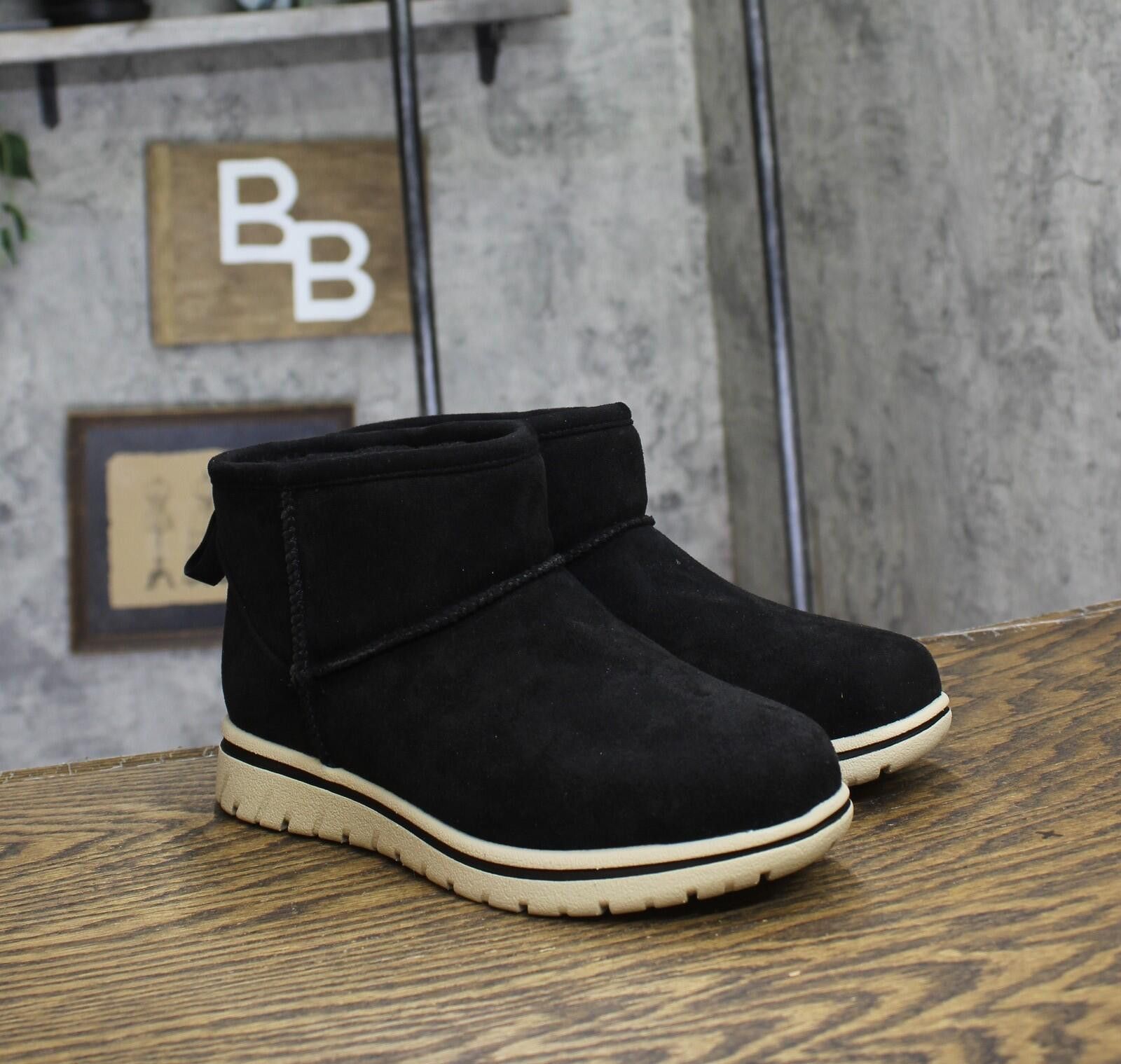 Other Nwt Cliffs Faux Fur Lined Suede Shearling Boots Black 7m Size US 7 / IT 37 - 1 Thumbnail