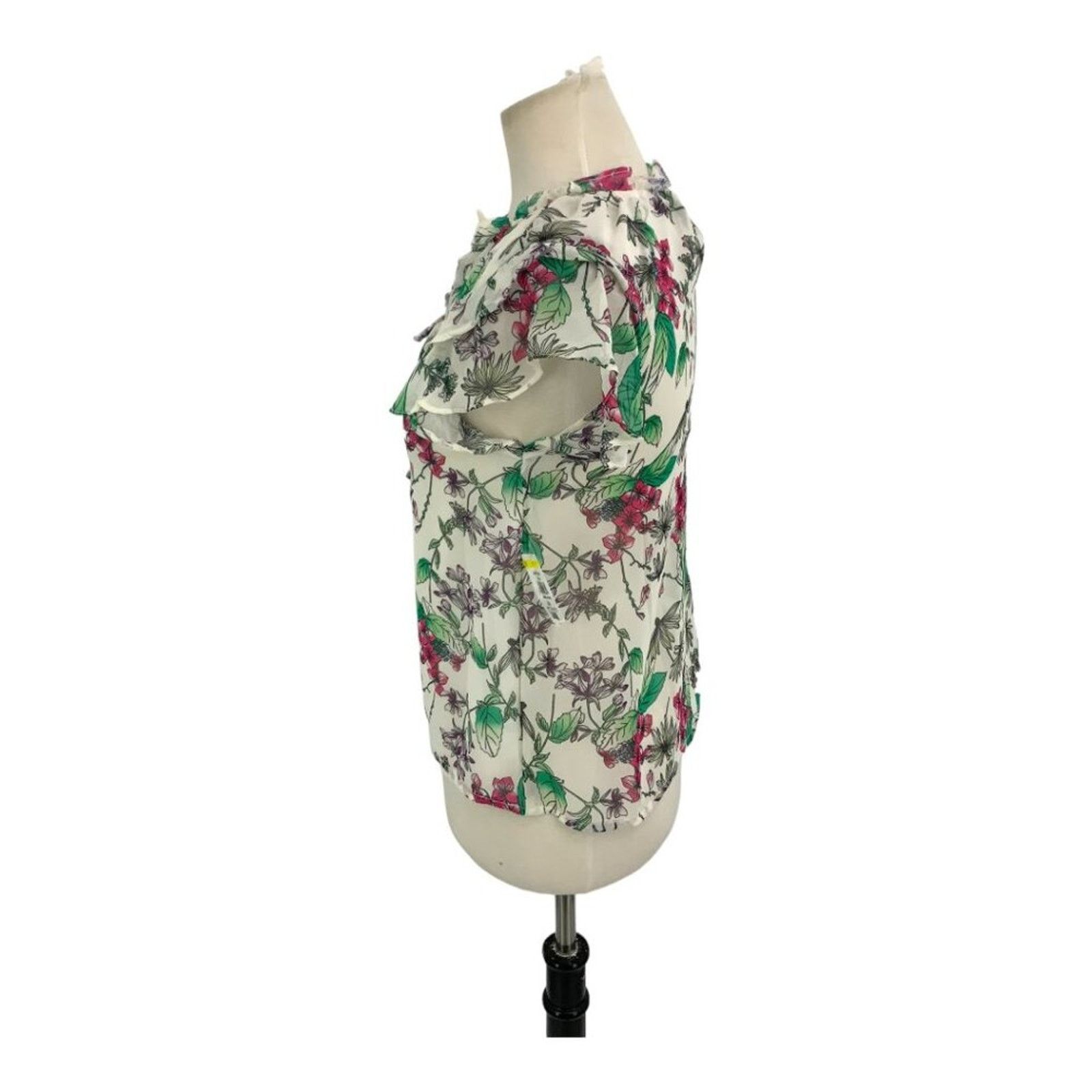 Steve Madden Steve Madden Keyhole Flutter Sleeve Top Sz XS NWOT $69 MSRP Size XS / US 0-2 / IT 36-38 - 5 Thumbnail