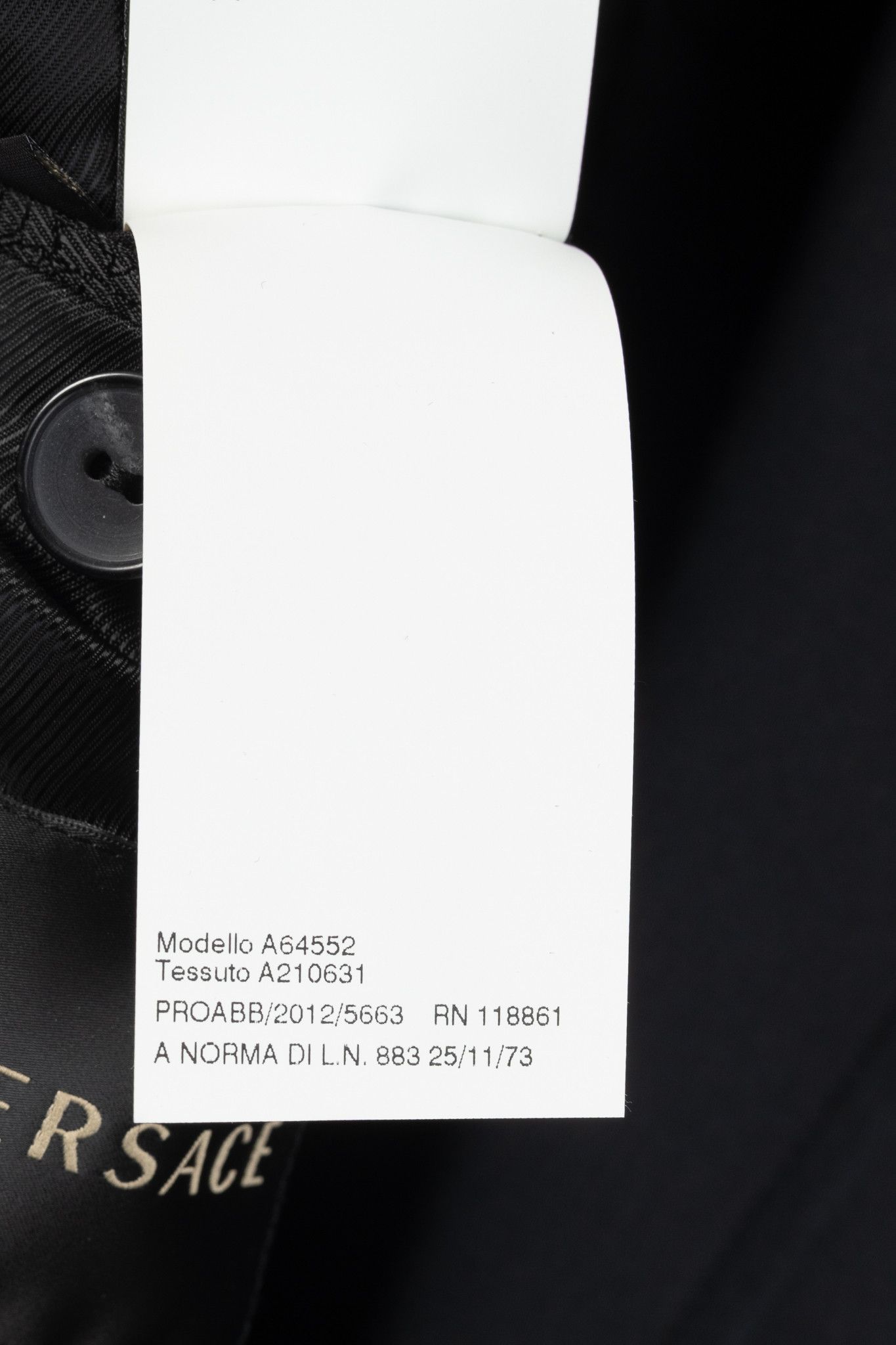 Versace Versace Black Stretch-Cotton Leather-Trim Blazer Size 48R - 14 Thumbnail