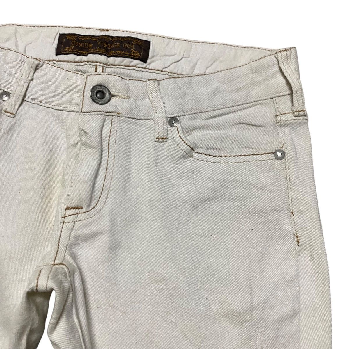 GOA G.O.A White Vintage Distressed Denim Size US 28 / EU 44 - 5 Thumbnail