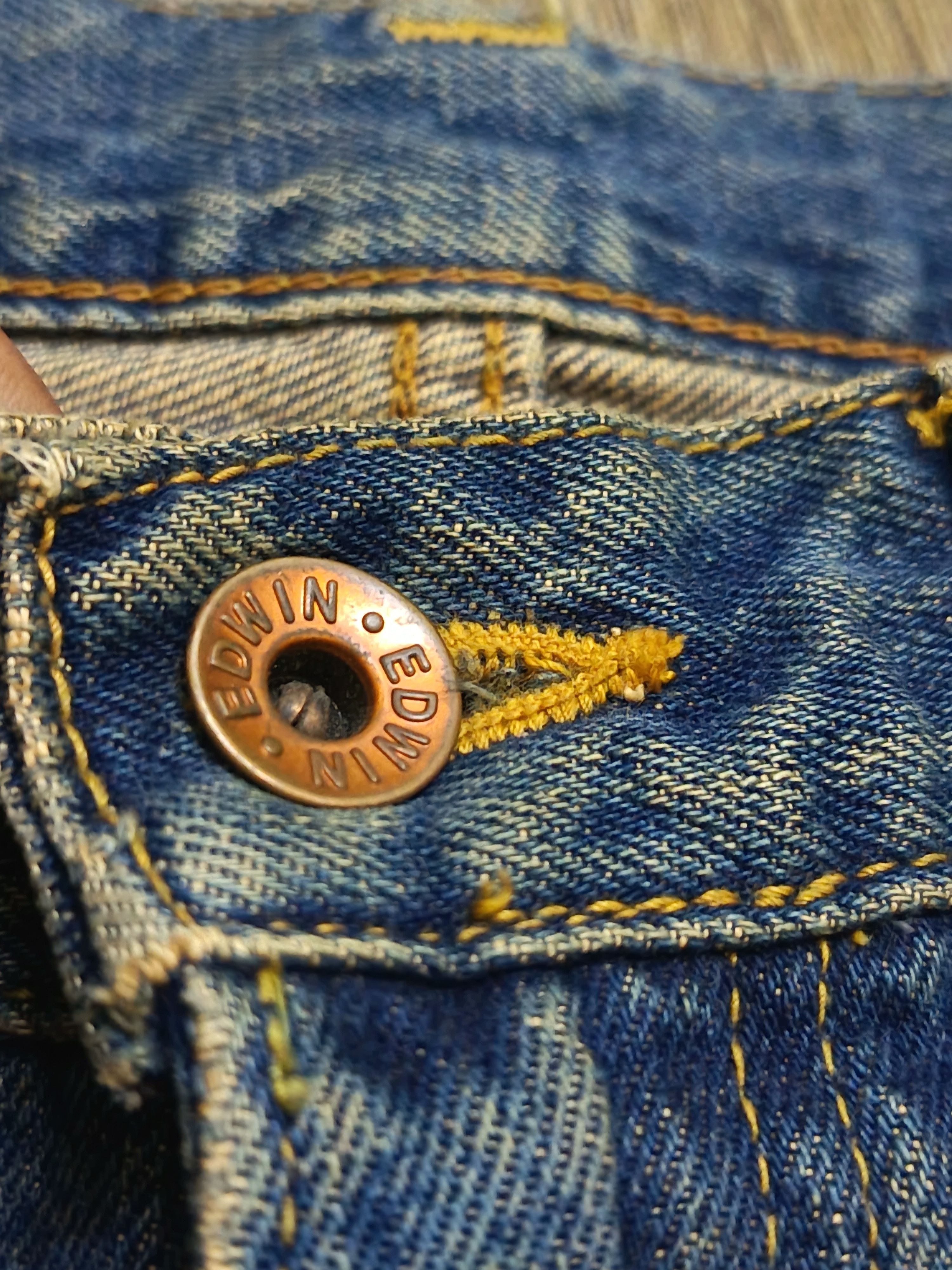 Kapital Vintage distresssed edwin 505 X selvedge Size US 29 - 7 Thumbnail