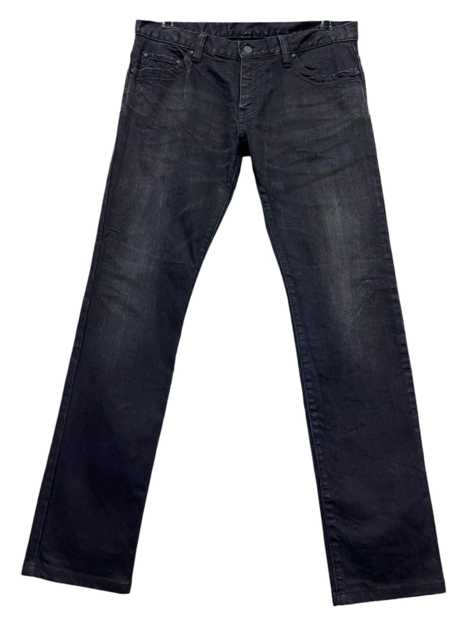 Tornado Mart 🔥Vintage TORNADO MART JAPAN Black Clawmark Slim Fit Denim Size US 31 - 1 Thumbnail