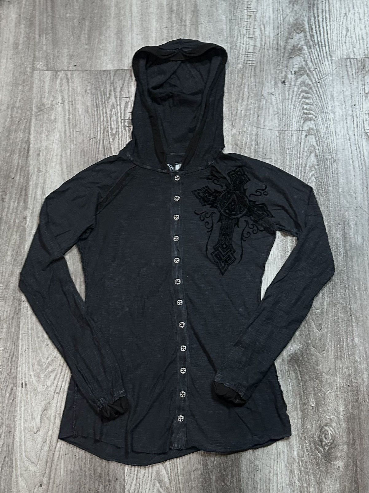 Affliction × Vintage CHAOS THEORY BUTTON-UP HOODIE”affliction Size M / US 6-8 / IT 42-44 - 1 Thumbnail