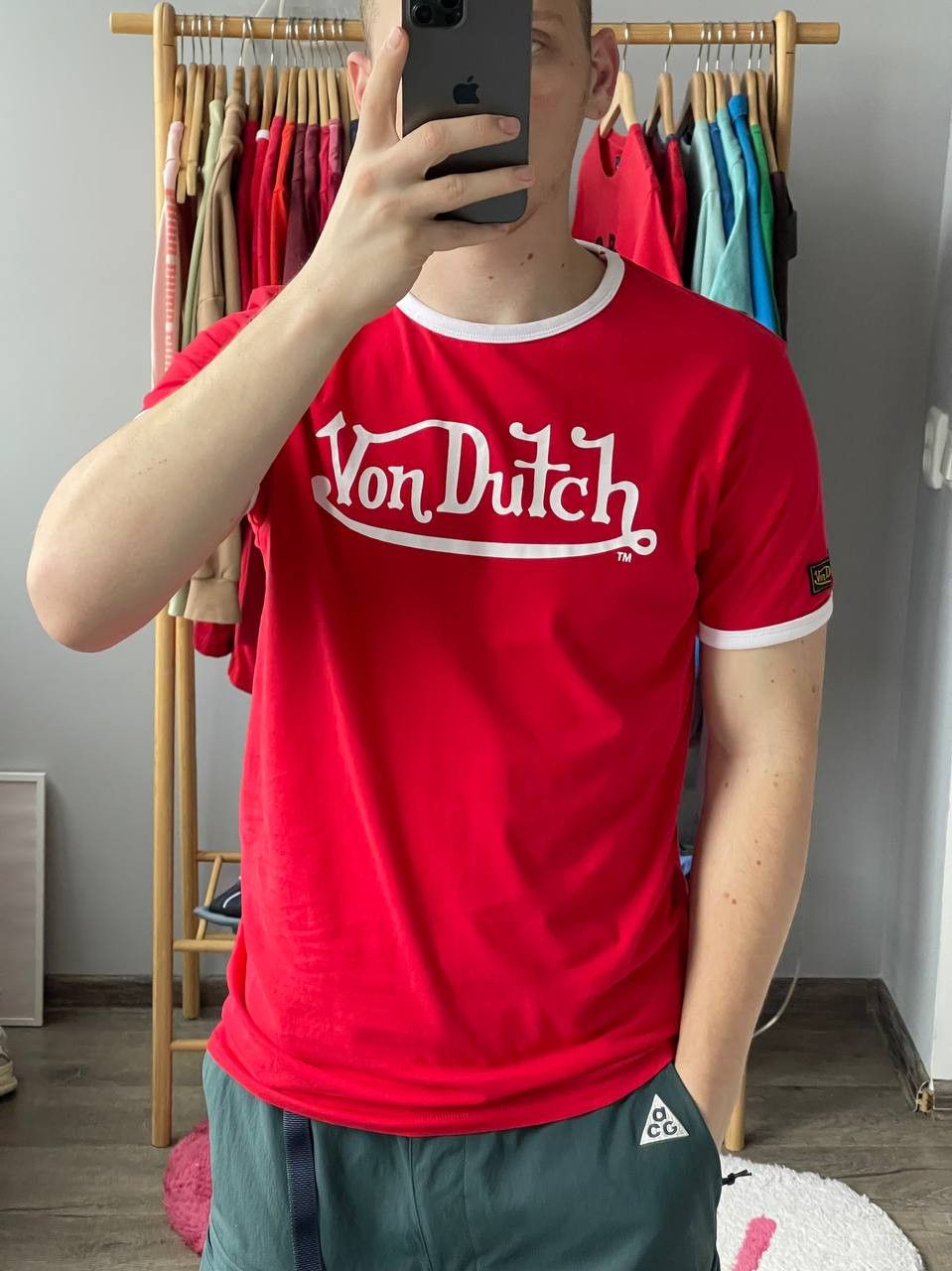 Streetwear × Vintage × Von Dutch vintage big logo rare von dutch tee y2k Size US M / EU 48-50 / 2 - 1 Thumbnail