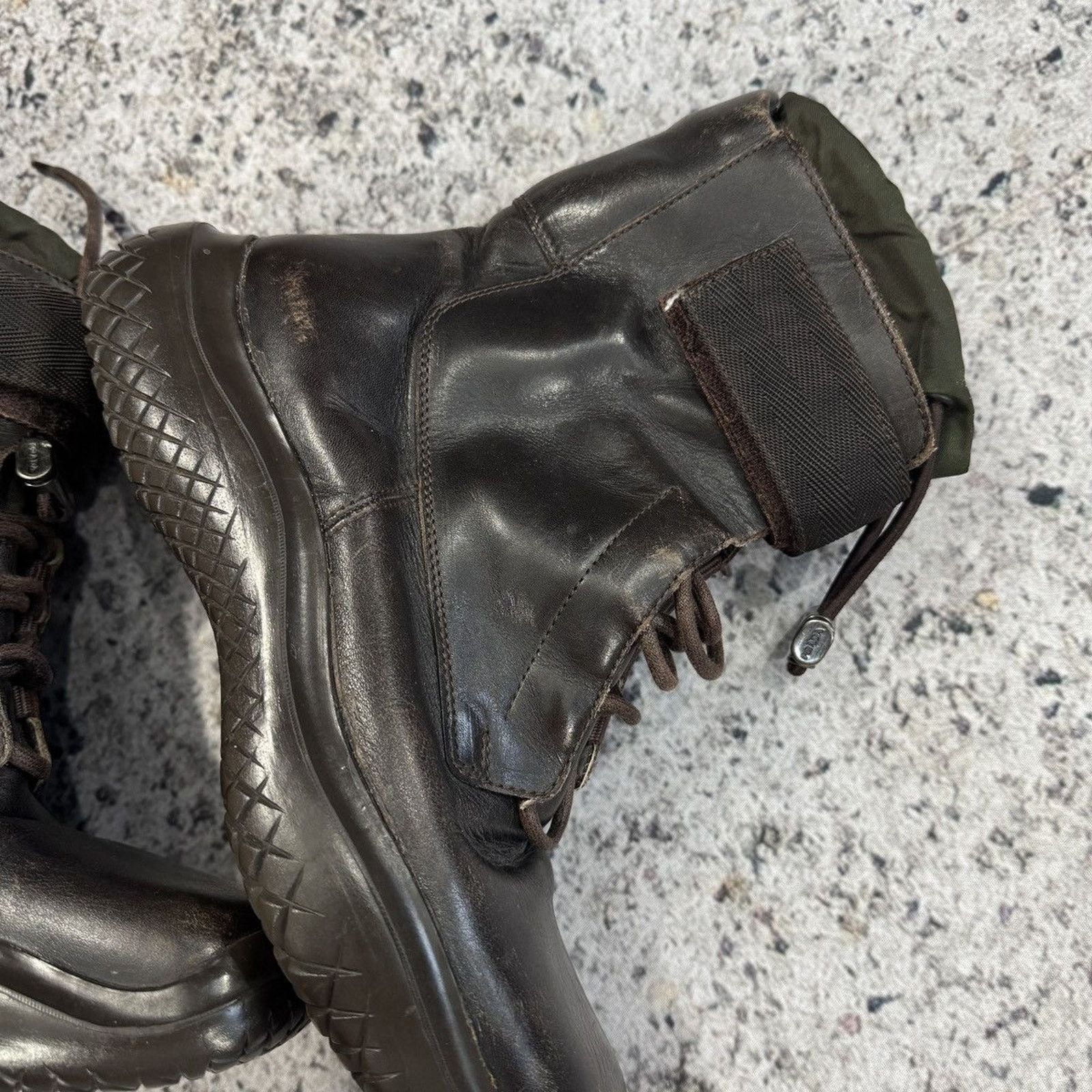 Prada Prada AW99 Archive Square Toe Vibram Combat Boots Size US 7.5 / EU 40-41 - 12 Thumbnail