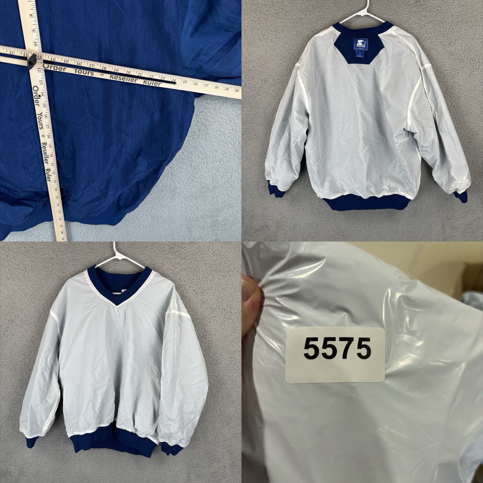 Starter VINTAGE Starter Windbreaker Mens XL Navy Blue Pullover Jacket 90s Made USA Sports Activewear Size US XL / EU 56 / 4 - 8 Thumbnail