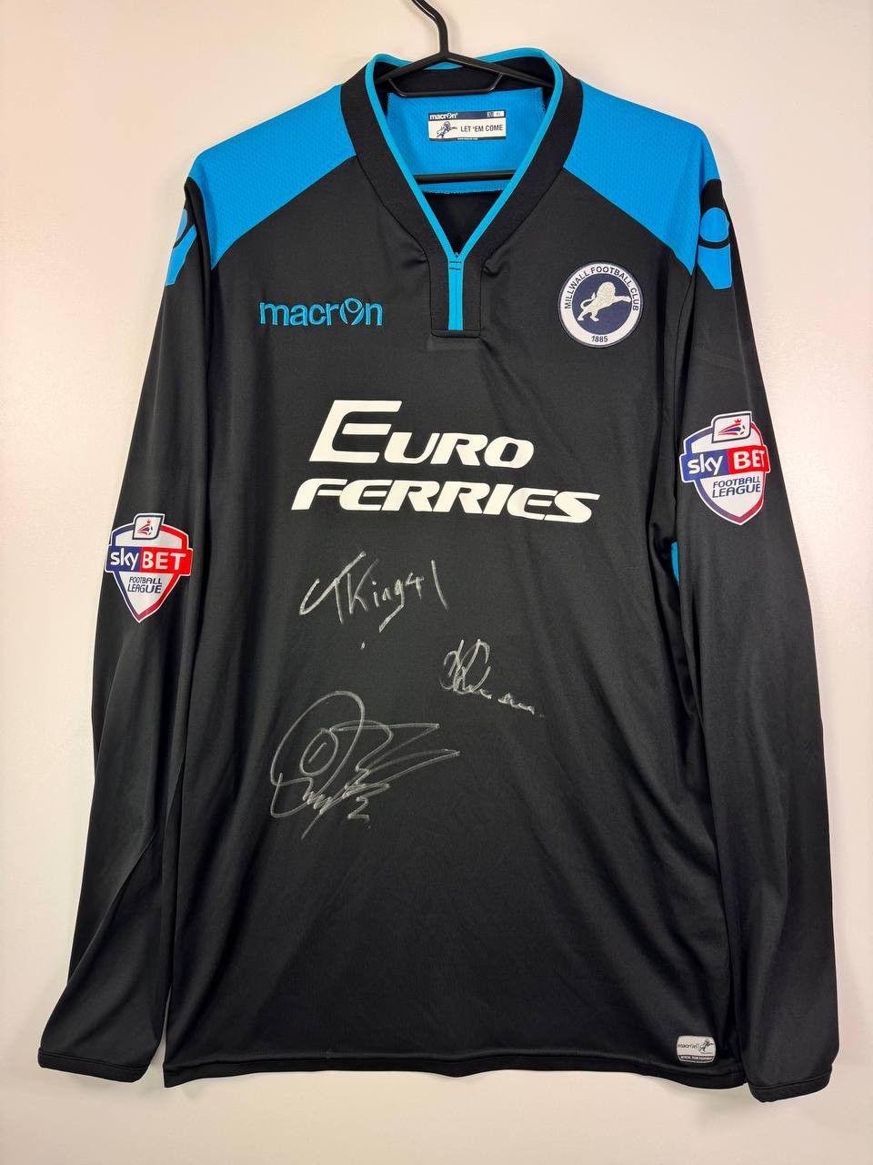 Macron Millwall FC 2014/15 Shirt Macron King #41 Autograph Sz XL Size US XL / EU 56 / 4 - 1 Thumbnail
