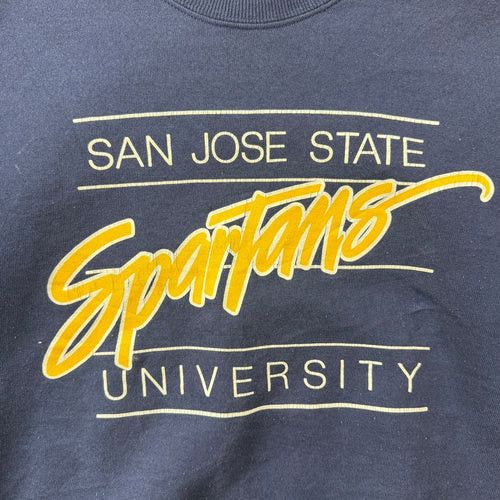 Vintage San Jose State Spartans Crewneck Navy Blue