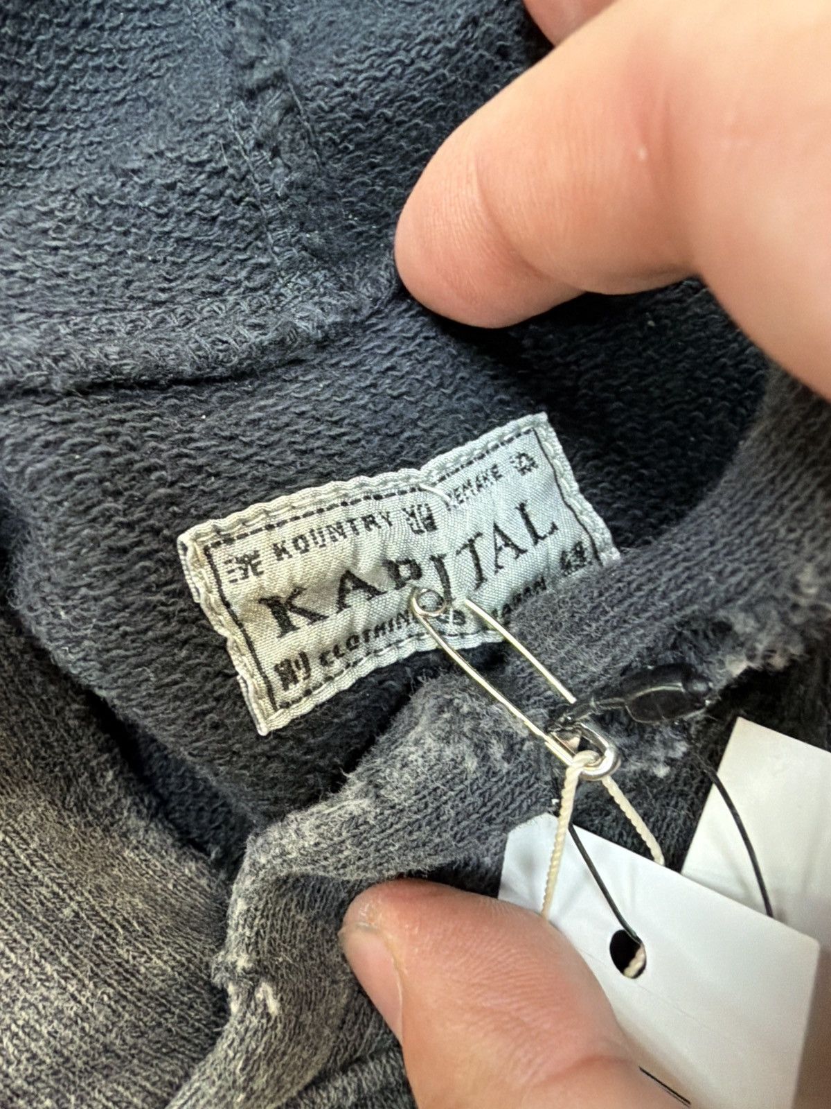 Kapital Kapital jewel studded hooded sweatshirt aged black grey Size US M / EU 48-50 / 2 - 6 Thumbnail