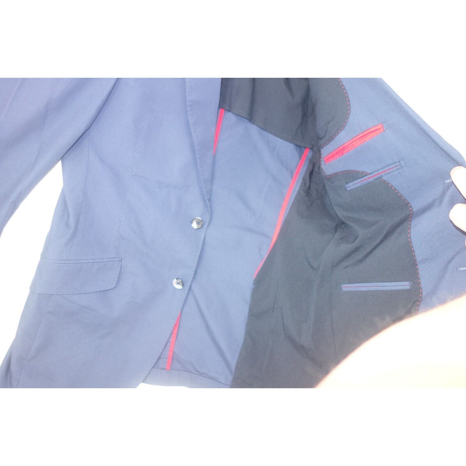 Other NEW Kroon Irons Blue Poplin Lined Suit Jacket & Pants Size 36R - 7 Thumbnail