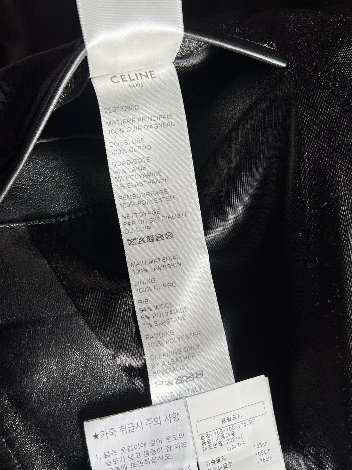 Celine × Hedi Slimane CELINE Oversized chains Leather Blouson Jacket Size US M / EU 48-50 / 2 - 6 Thumbnail