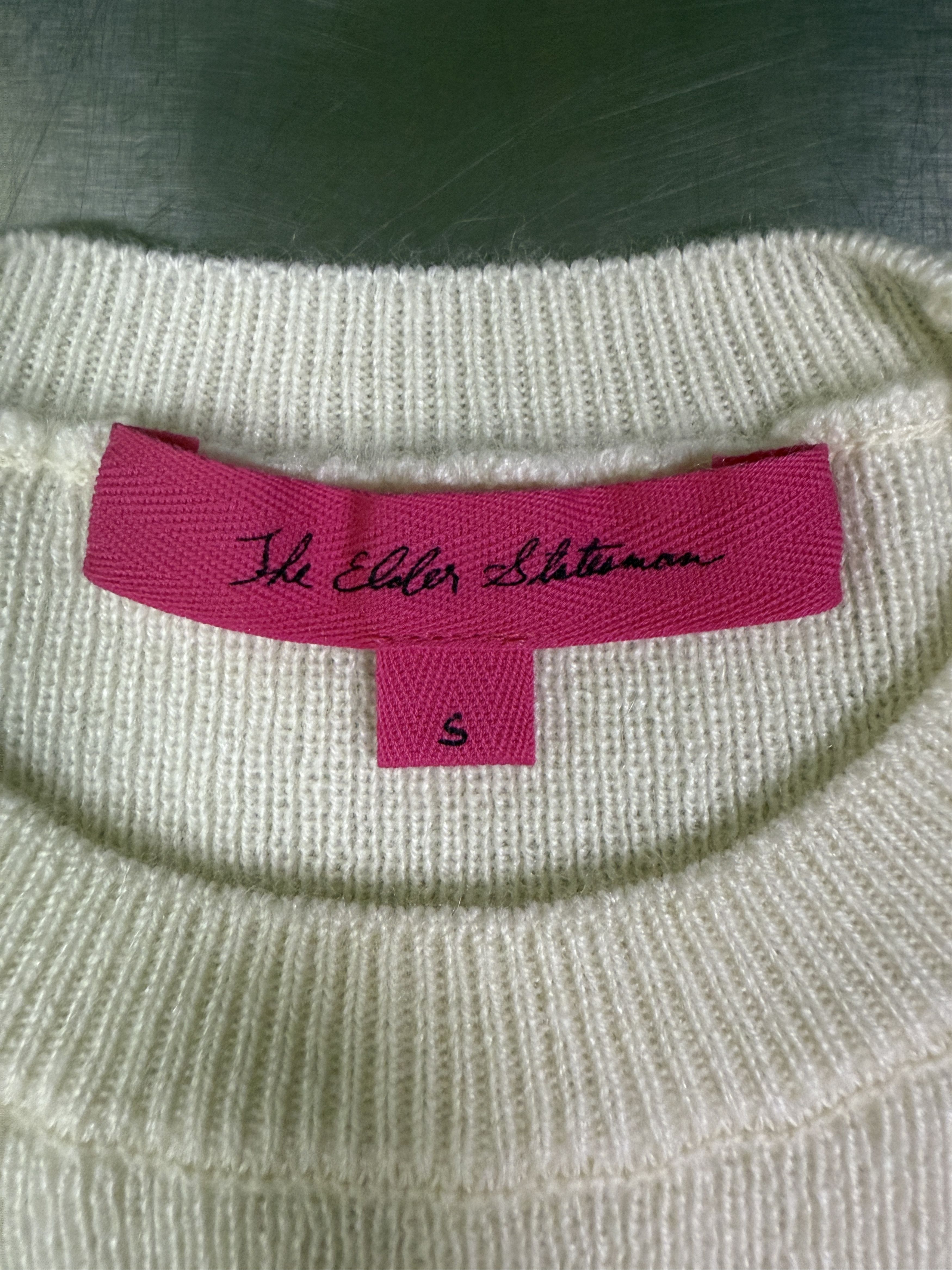 The Elder Statesman $495 The Elder Statesman Delicash White Fitted Tee Size S / US 4 / IT 40 - 8 Thumbnail