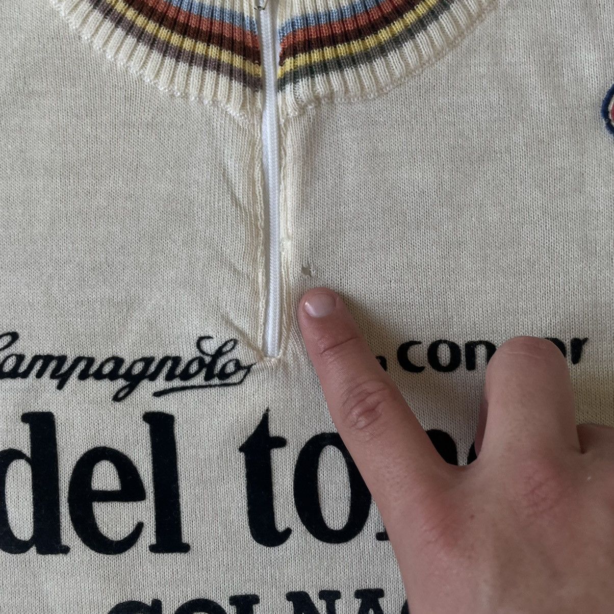 Vintage Vintage Cycling Jersey Del Tongo Colango 80s Size US S / EU 44-46 / 1 - 3 Thumbnail