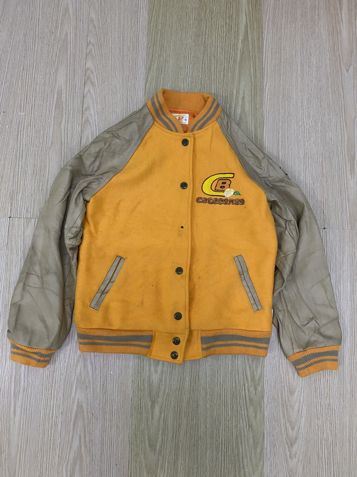 Japanese Brand Cocobongo leather sleeve varsity jacket Size US S / EU 44-46 / 1 - 1 Thumbnail
