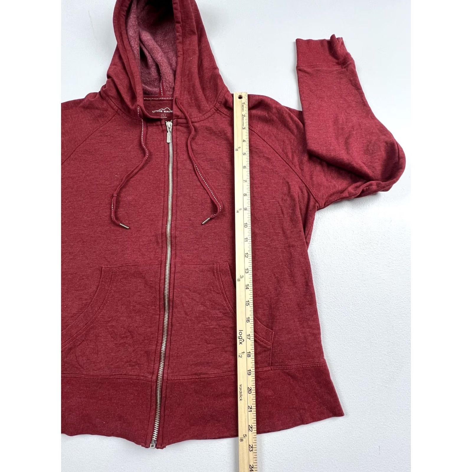 Eddie Bauer Eddie Bauer Hoodie Womens Large Red Full Zip Fleece Pockets Raglan Crew Neck Casual Fall Sweatshirt Size L / US 10 / IT 46 - 5 Thumbnail