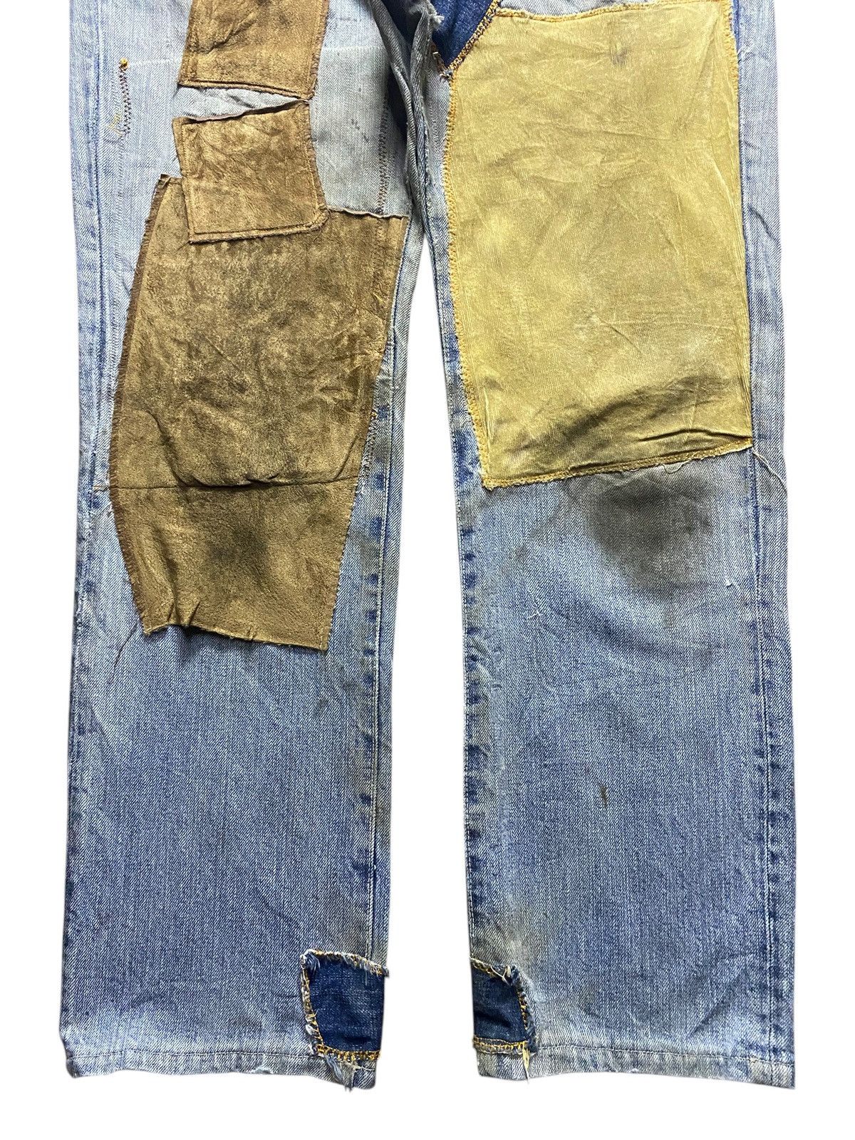 Japanese Brand Vintage Japanese Brand Shashiko Boro Distressed Jeans Size US 33 - 5 Thumbnail