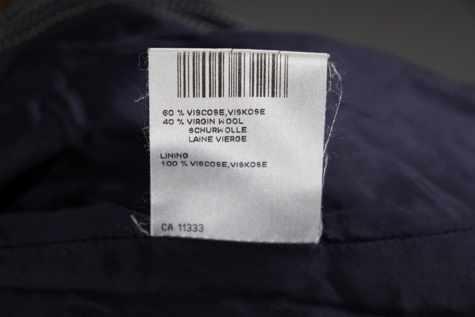 Designer Ladies Marc Cain Gray Wool Classic Blazer Jacket Size 2 Size XS / US 0-2 / IT 36-38 - 12 Thumbnail