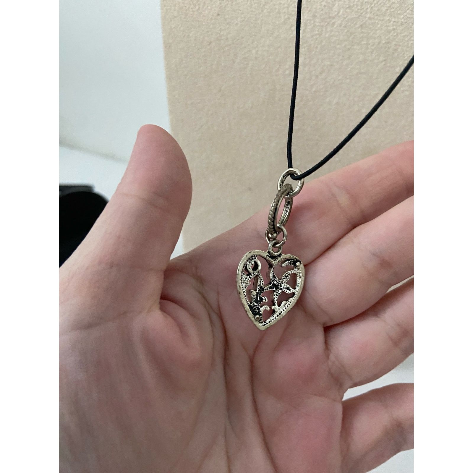Other Floral heart, pendant, necklace, silver tone Size ONE SIZE - 3 Thumbnail
