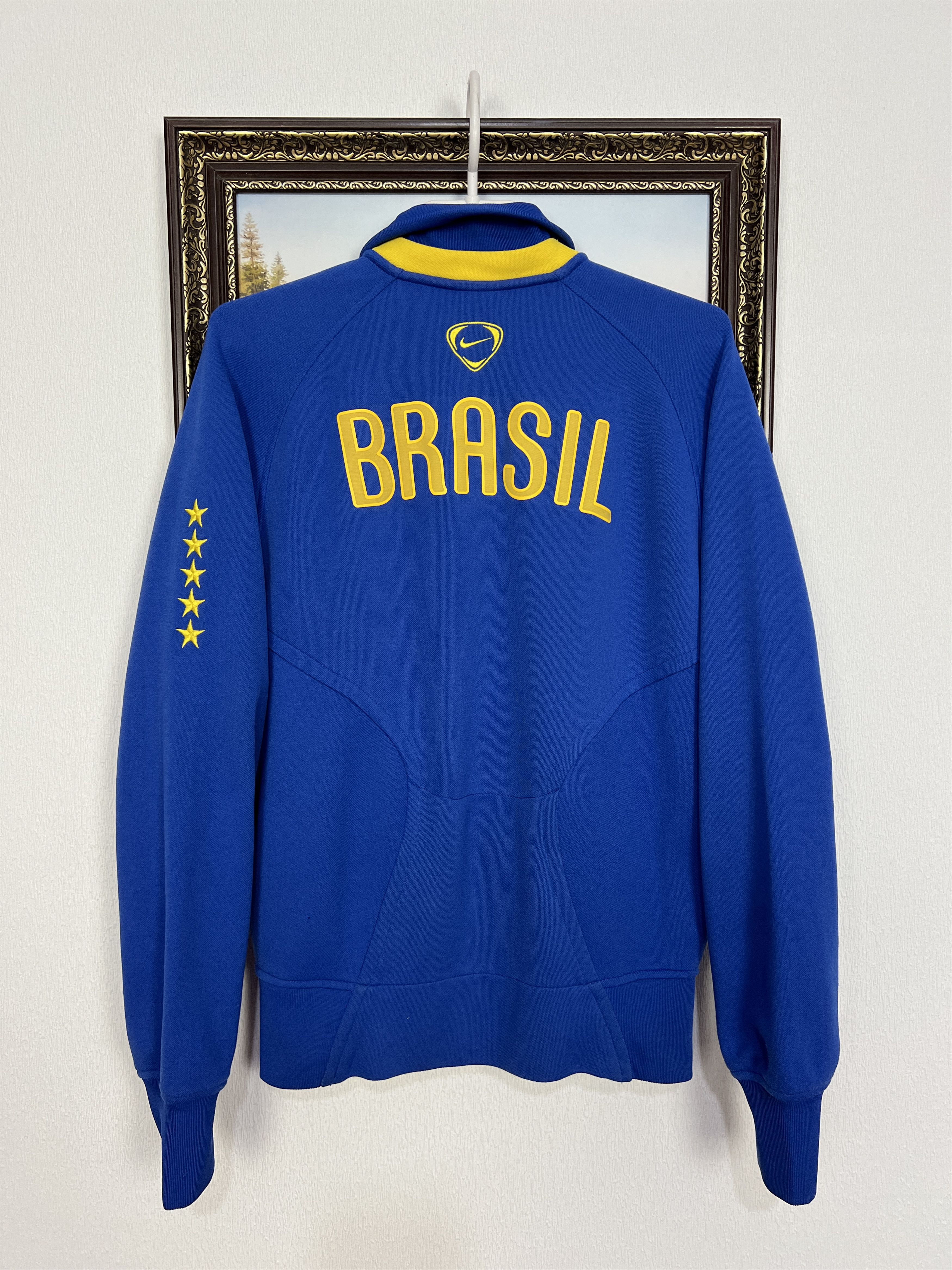 Nike Vintage Nike Brazil Football Blue Jacket Soccer Track Top Size US S / EU 44-46 / 1 - 12 Thumbnail