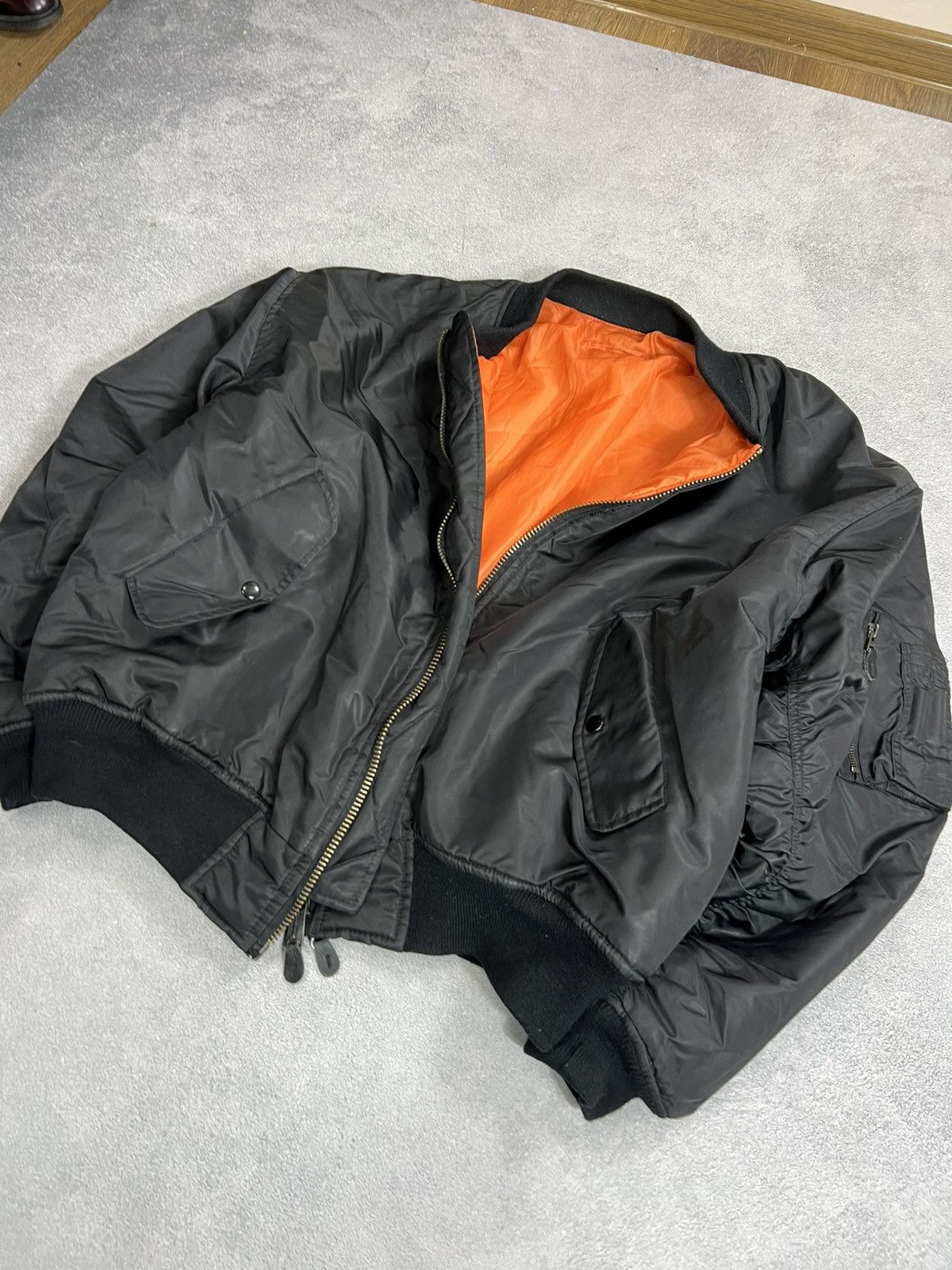 Vintage VTG MA-1 FlY ARCHIVE MADE IN USA RETRO REVERSIBLE Jacket Size US XL / EU 56 / 4 - 9 Thumbnail