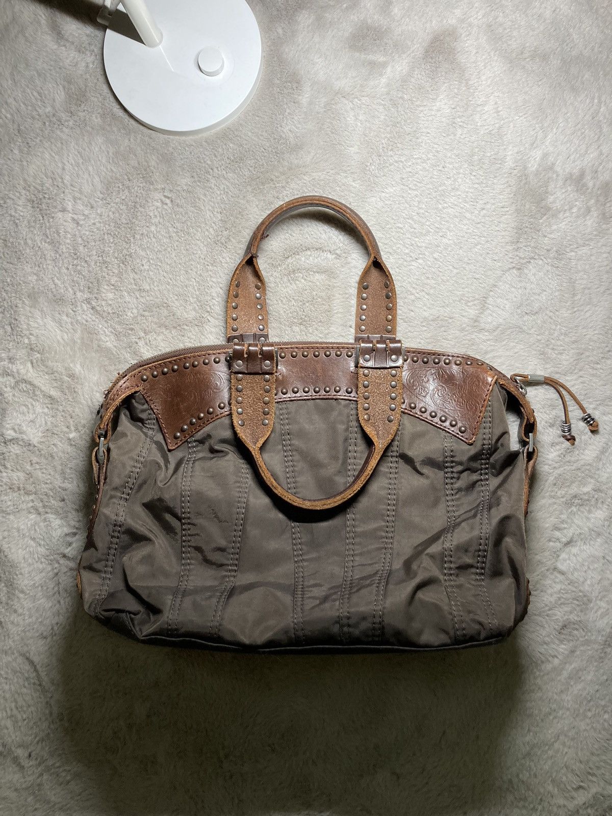 Diesel × Vintage Vintage Diesel Leather Nylon Cargo Bag y2k rare avant garde Size ONE SIZE - 5 Thumbnail