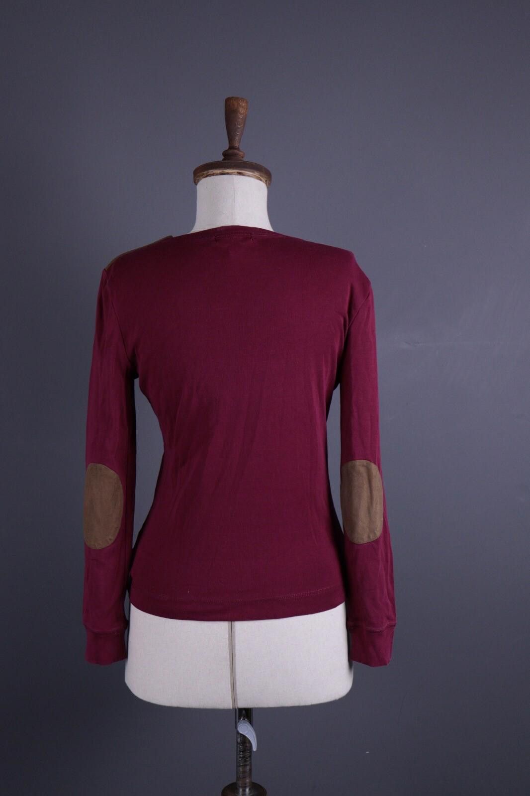 Designer Lauren Jeans Co. Ralph Lauren Burgundy Top Shirt Sz M Size M / US 6-8 / IT 42-44 - 7 Thumbnail