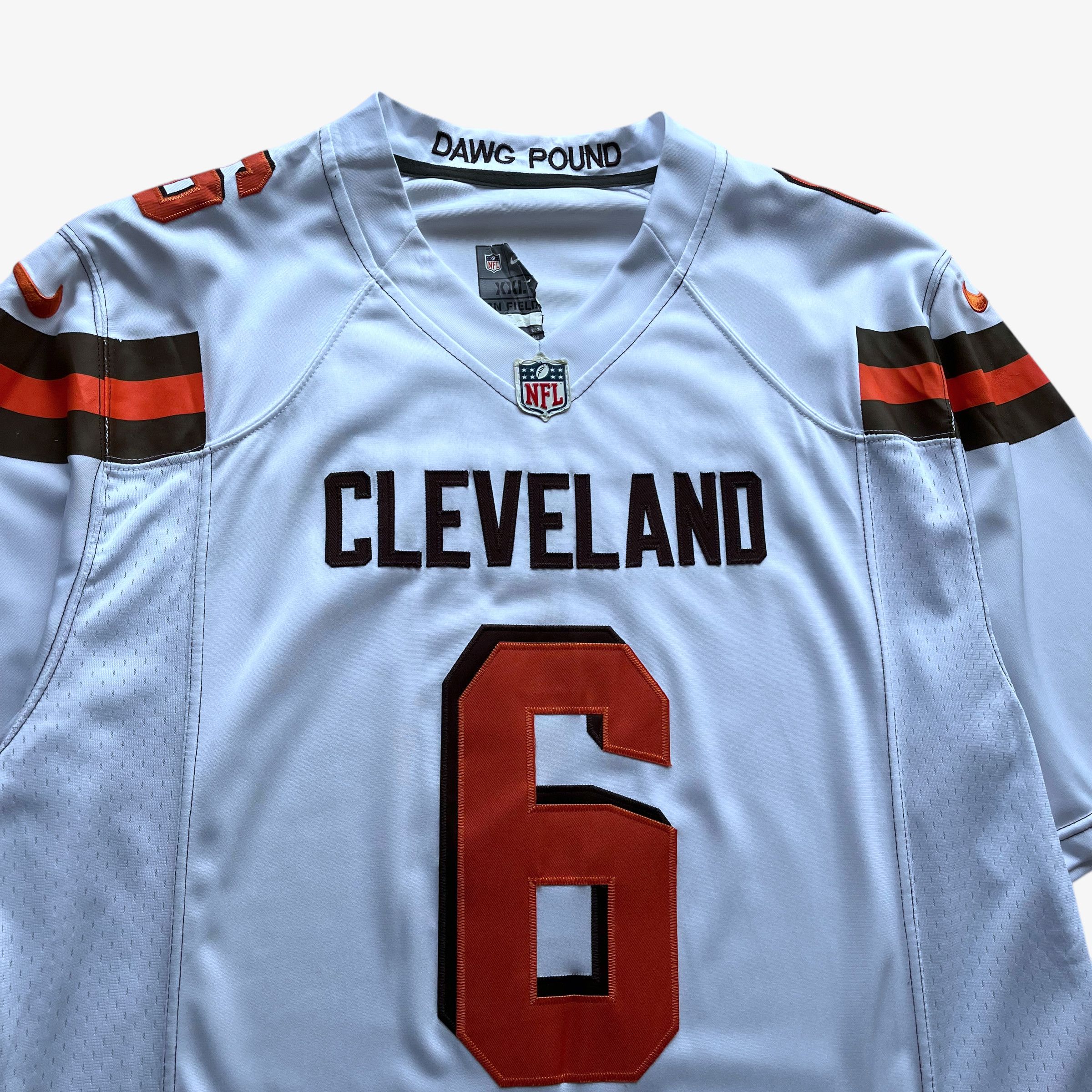 Nike Men's Nike NFL Cleveland Brown 6 Baker Mayfield White Jersey Size US XL / EU 56 / 4 - 4 Thumbnail