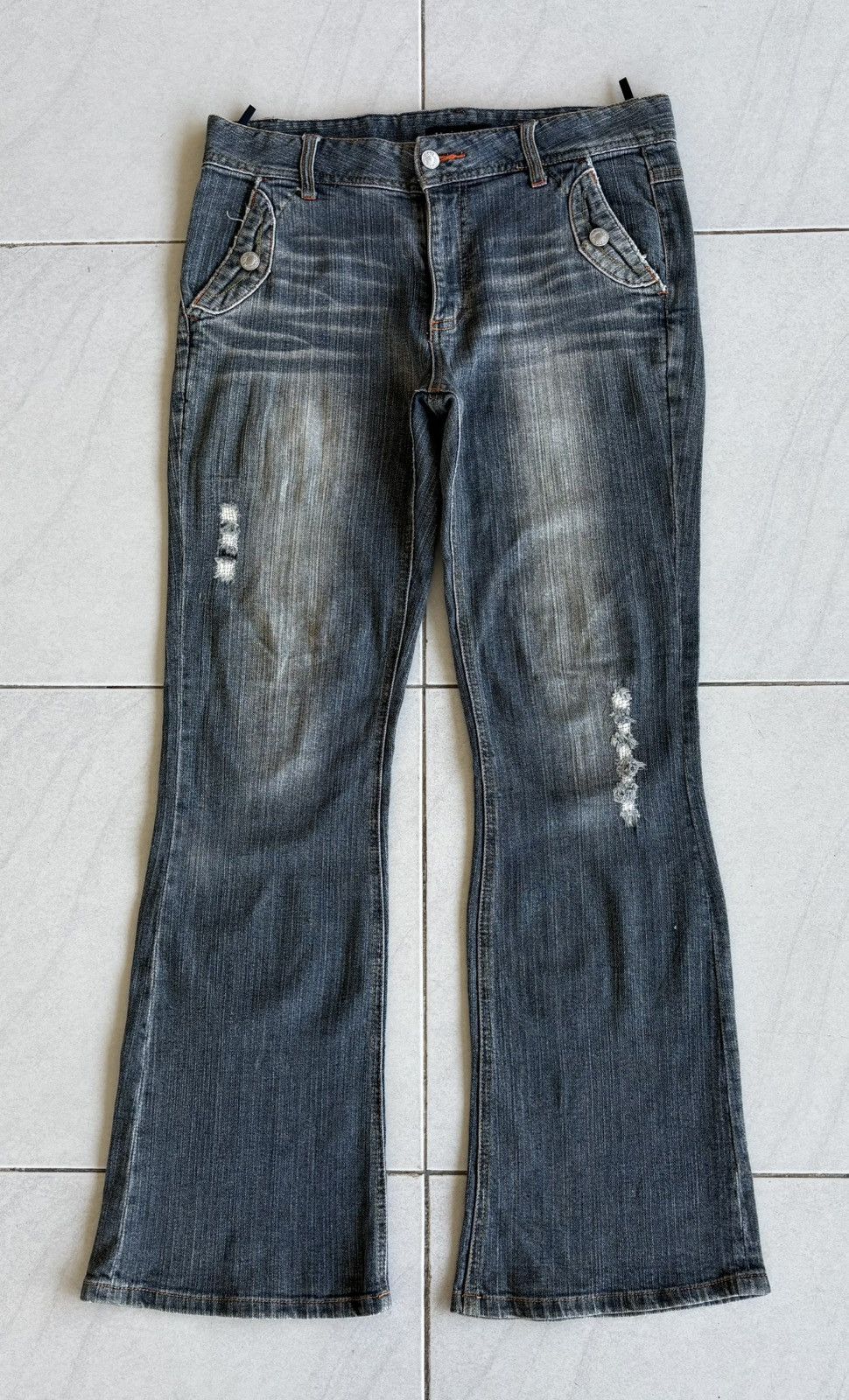 Japanese Brand Japanese Browdwin Johnpionir Flared Jeans Streetwear Denim Size US 32 / EU 48 - 2 Thumbnail