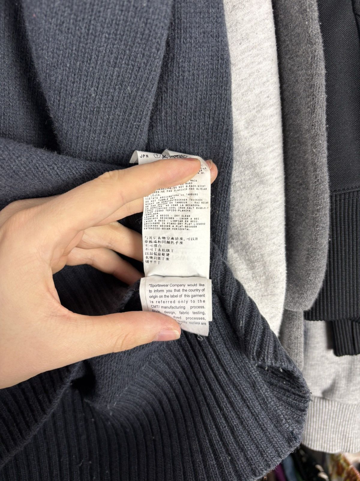 Massimo Osti × Stone Island STONE ISLAND Sweater V-Neck Heavy Knit Cotton Vintage SS 00 Size US M / EU 48-50 / 2 - 9 Thumbnail