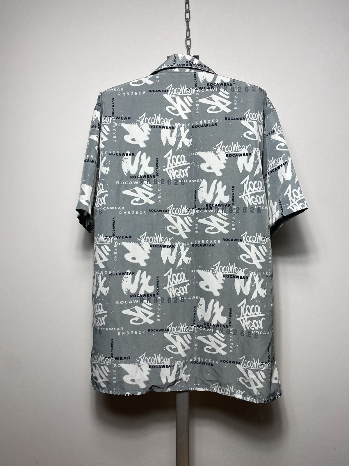 Rocawear Vintage Rocawear Jnco Style Monogram Hawaii Shirt Button Up Size US L / EU 52-54 / 3 - 10 Thumbnail