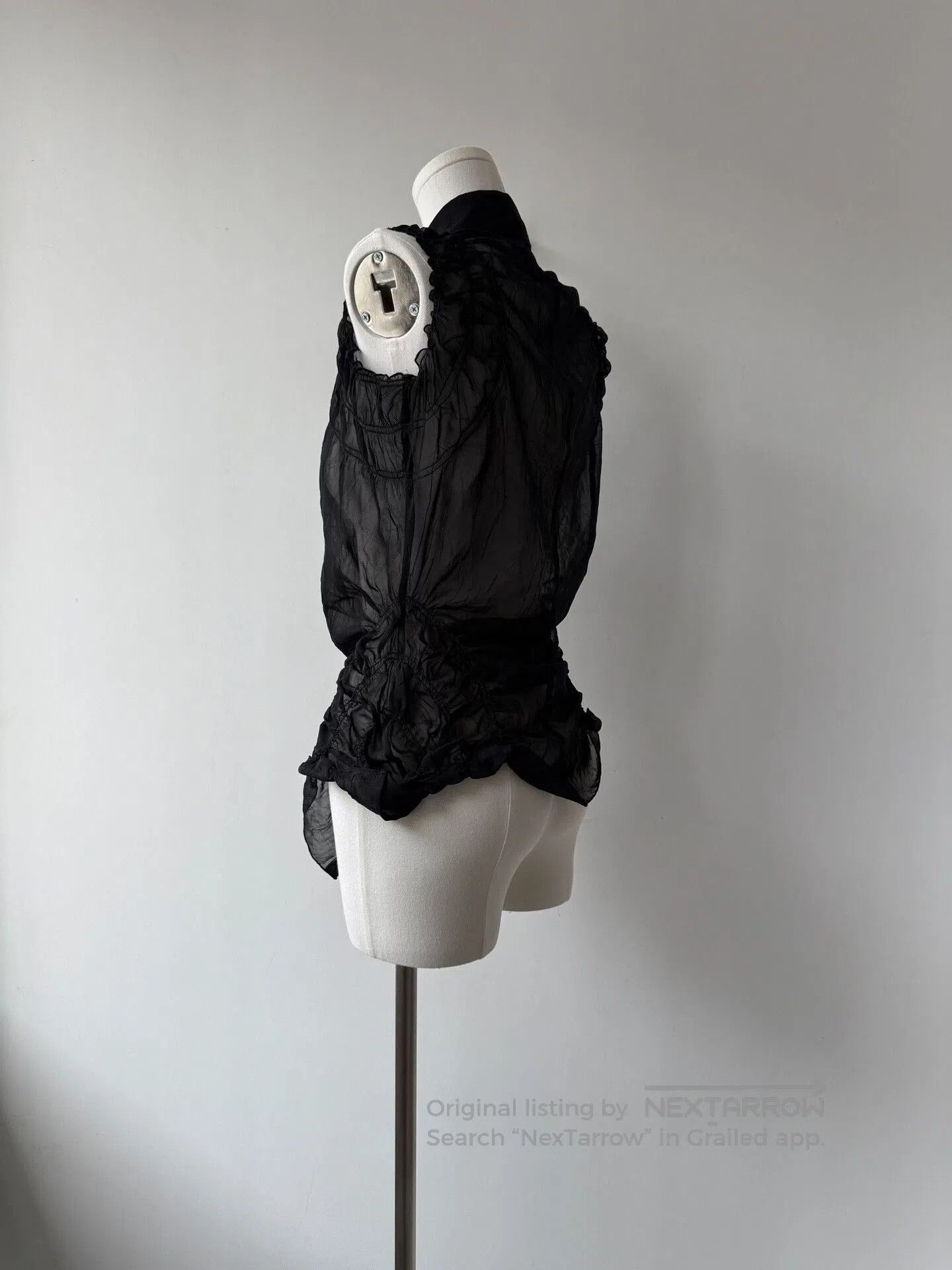 Jean Paul Gaultier Jean Paul Gaultier Sheer Black Sleeveless Top. Size S / US 4 / IT 40 - 6 Thumbnail