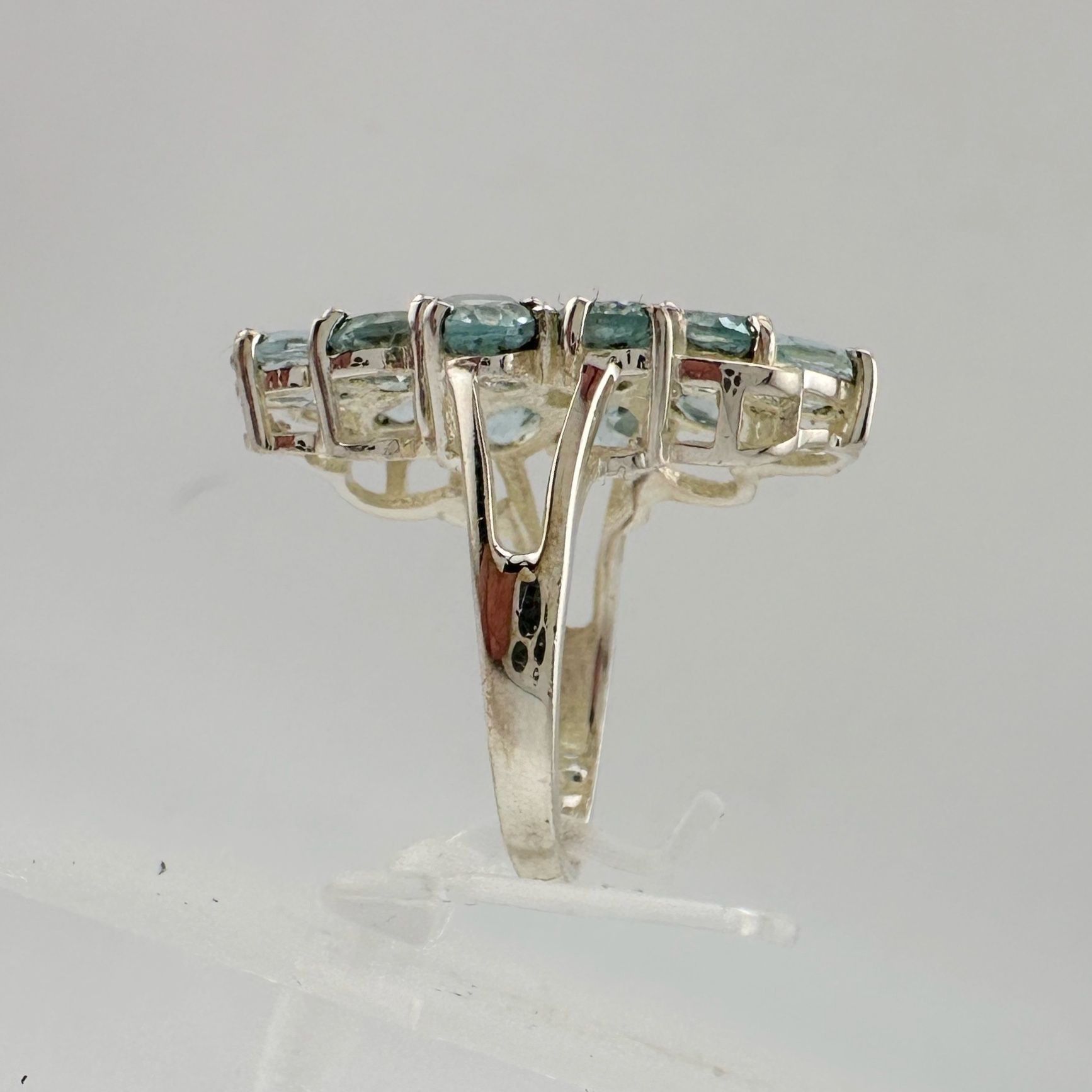 Other Stunning 5.78 ct Blue Topaz Shimmering Waterfall Ring Sz 6.5 Size ONE SIZE - 6 Thumbnail