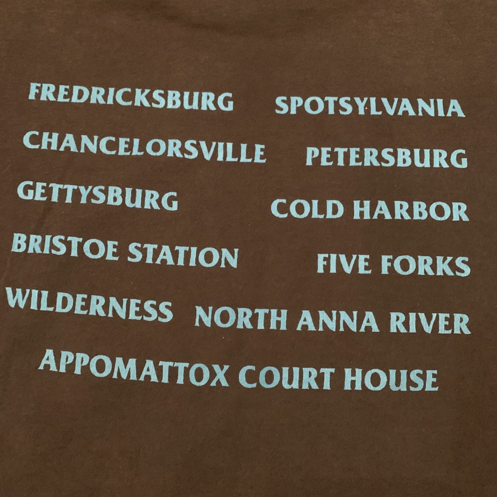 Fruit Of The Loom VINTAGE Fruit of the Loom T-Shirt XL Blue 142nd Pennsylvania Volunteer Infantry Battles War Mens Size US XL / EU 56 / 4 - 5 Thumbnail