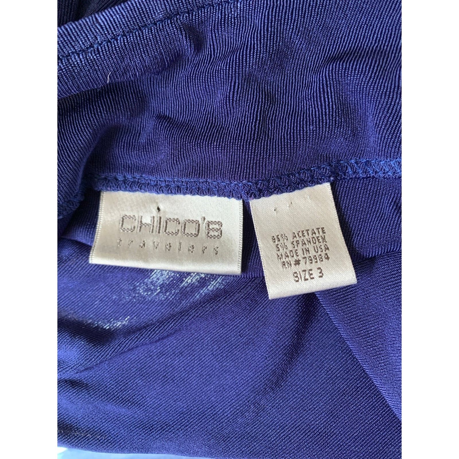 Chicos Chicos Travelers Top Women Size 3 US XL Cardigan Blue USA Size XL / US 12-14 / IT 48-50 - 9 Thumbnail