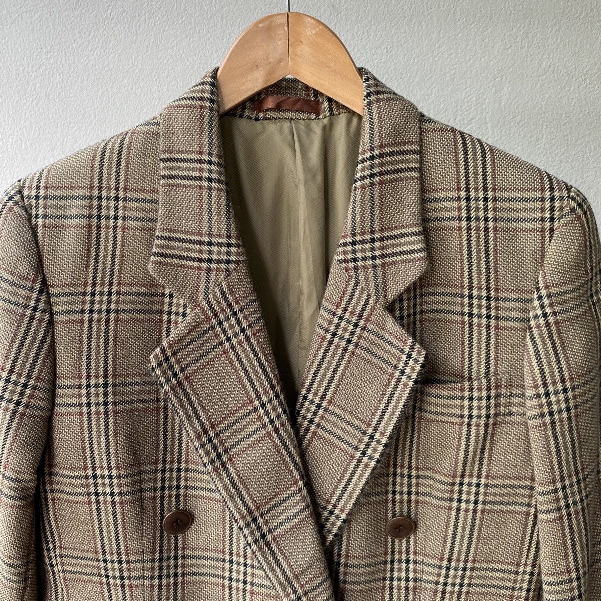 Burberry Burberrys Brown Plaid Double-Breasted Blazer Size L / US 10 / IT 46 - 3 Thumbnail