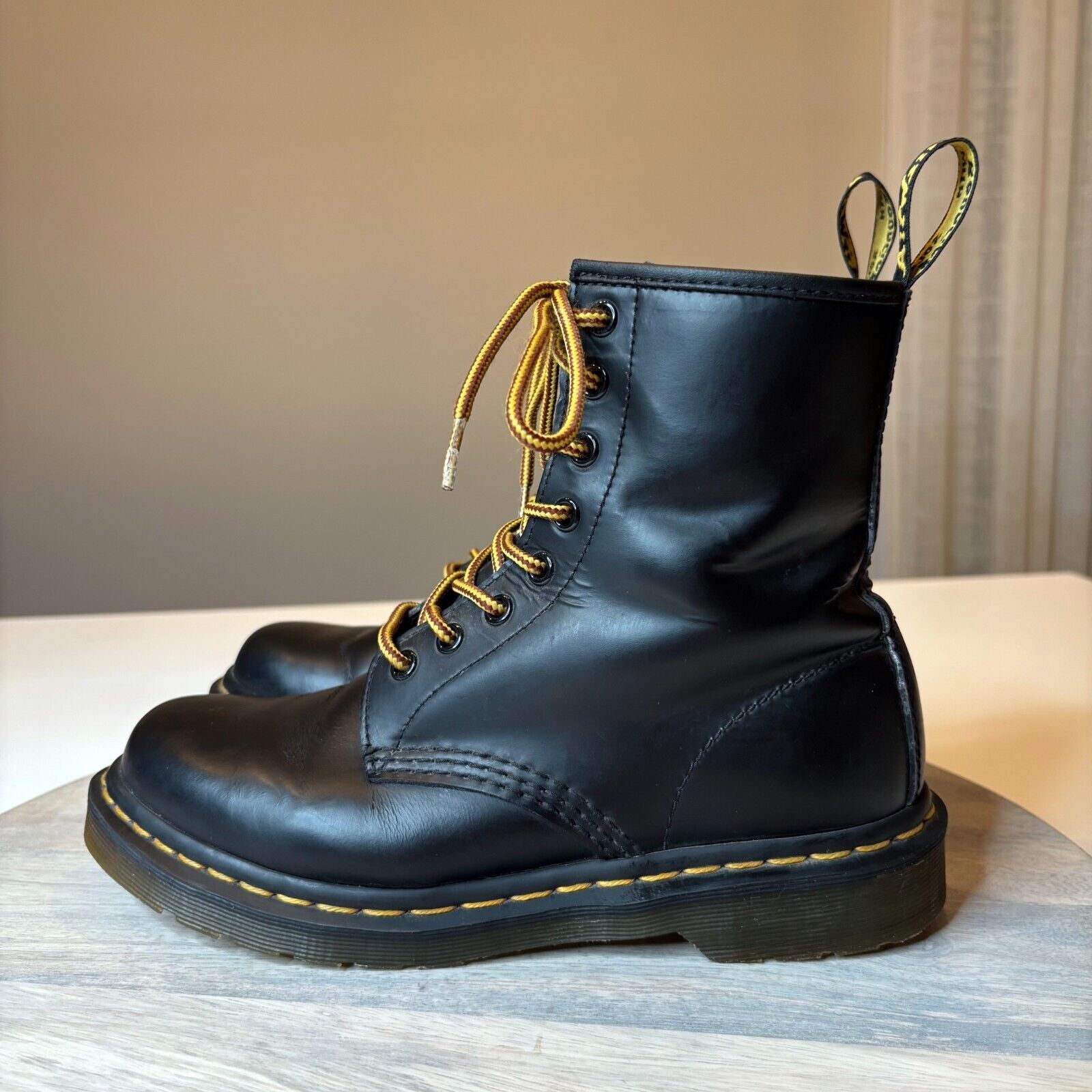Dr. Martens Dr. Martens Black Leather Combat Boots Style 1460 W Size 7 Size US 7 / IT 37 - 2 Thumbnail